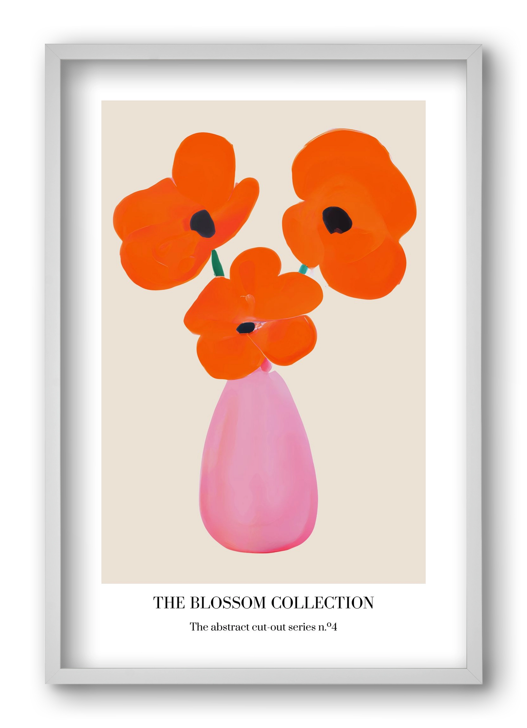 The blossom collection 4, 40x60 cm (40x60 cm), Fehér keret