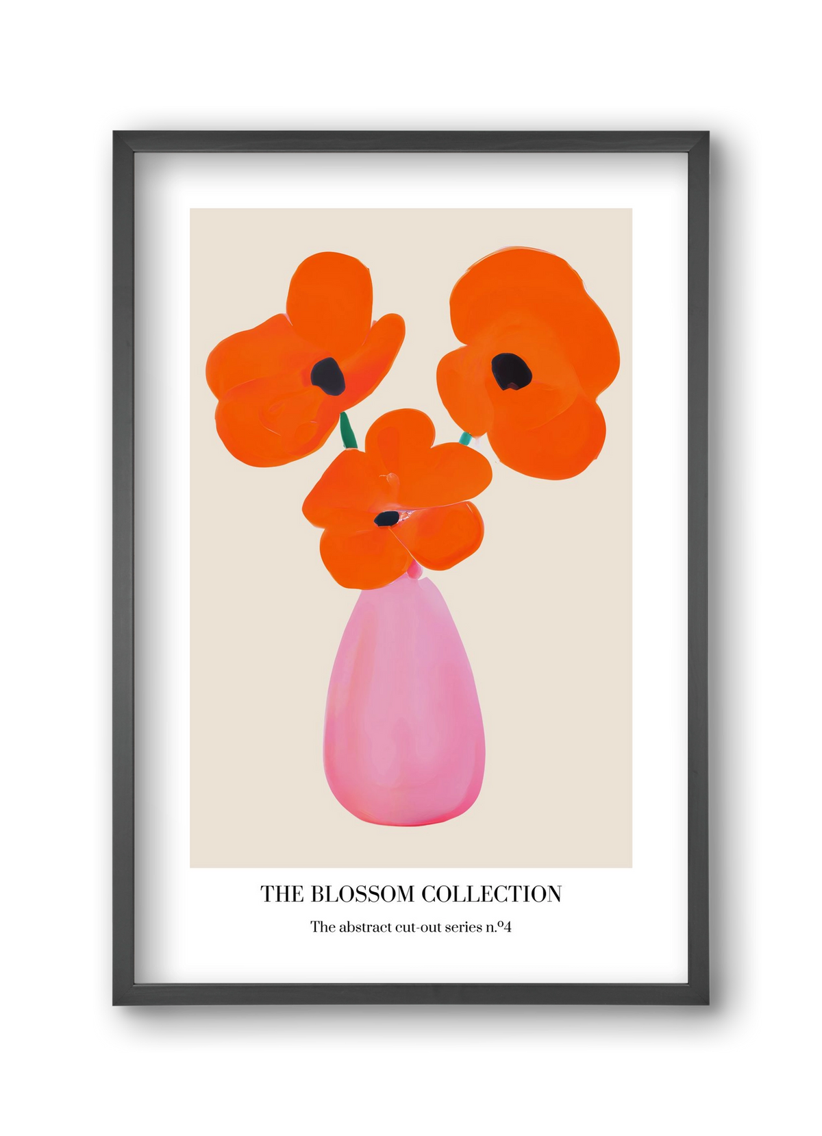 The blossom collection 4, 30x45 cm (30x45 cm), Fekete keret