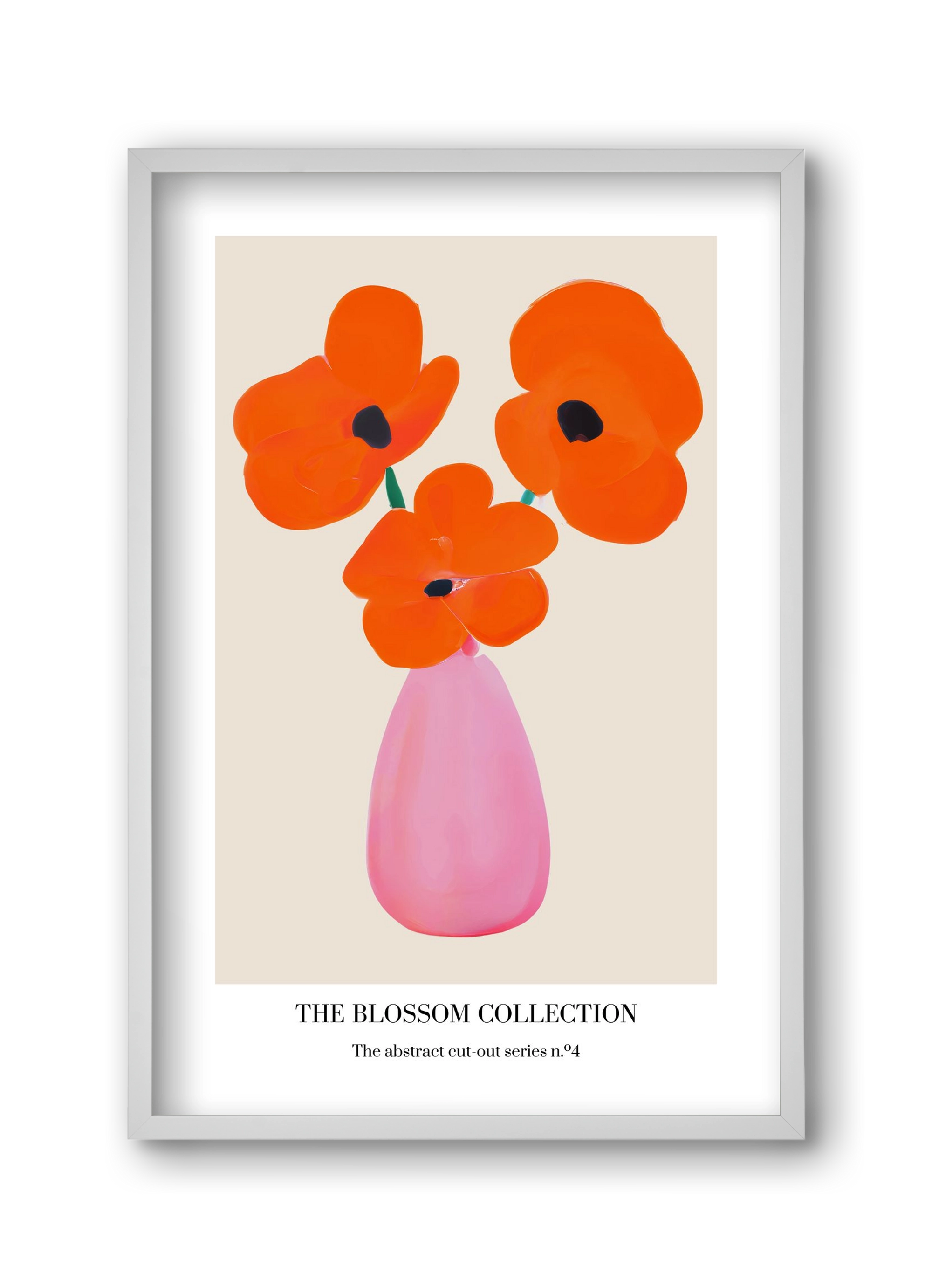 The blossom collection 4, 30x45 cm (30x45 cm), Fehér keret