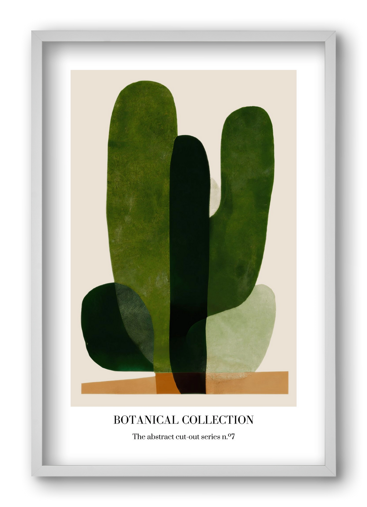 Botanical collection 7, 40x60 cm (40x60 cm), Fehér keret