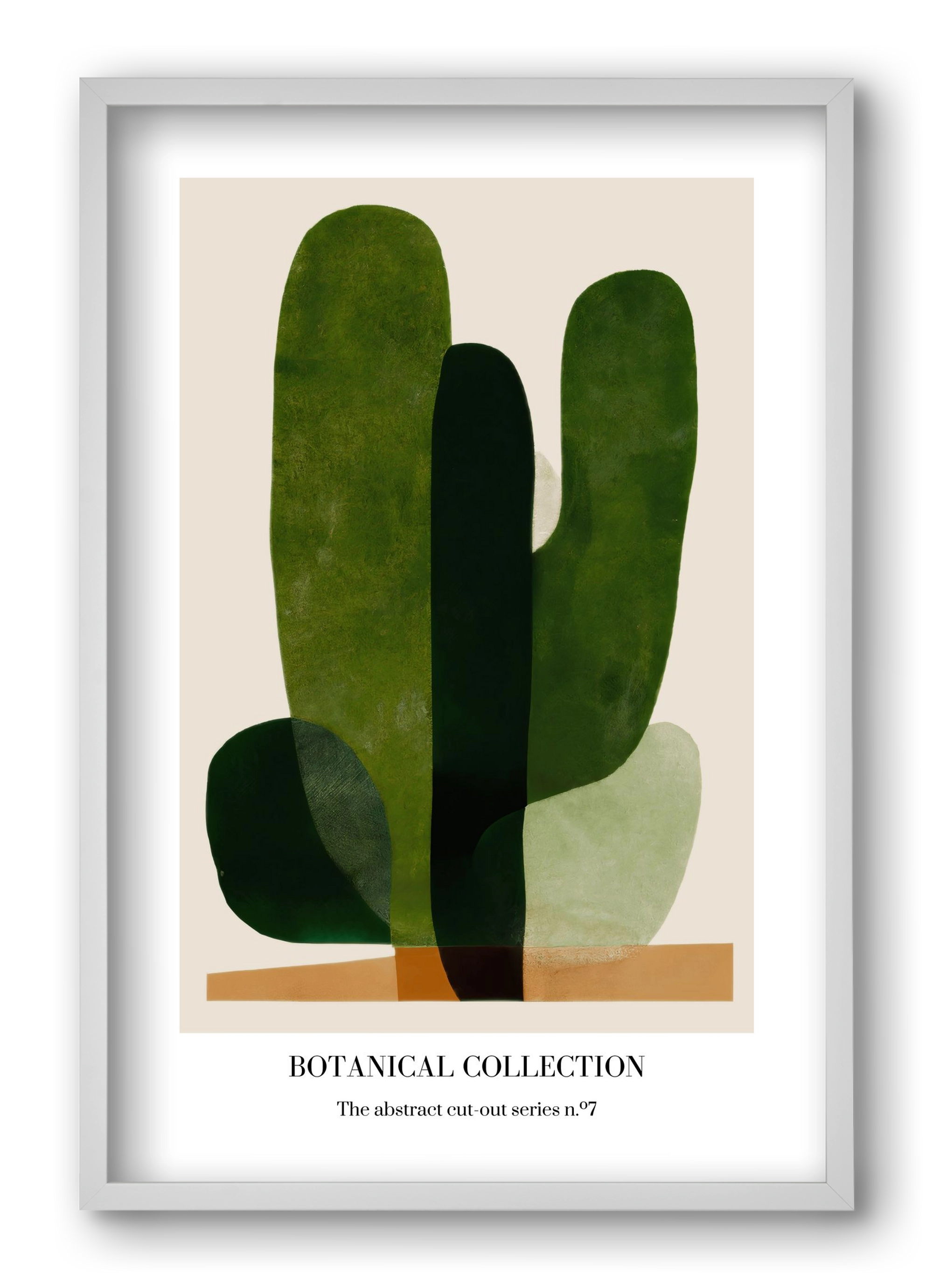 Botanical collection 7, 40x60 cm (40x60 cm), Fehér keret