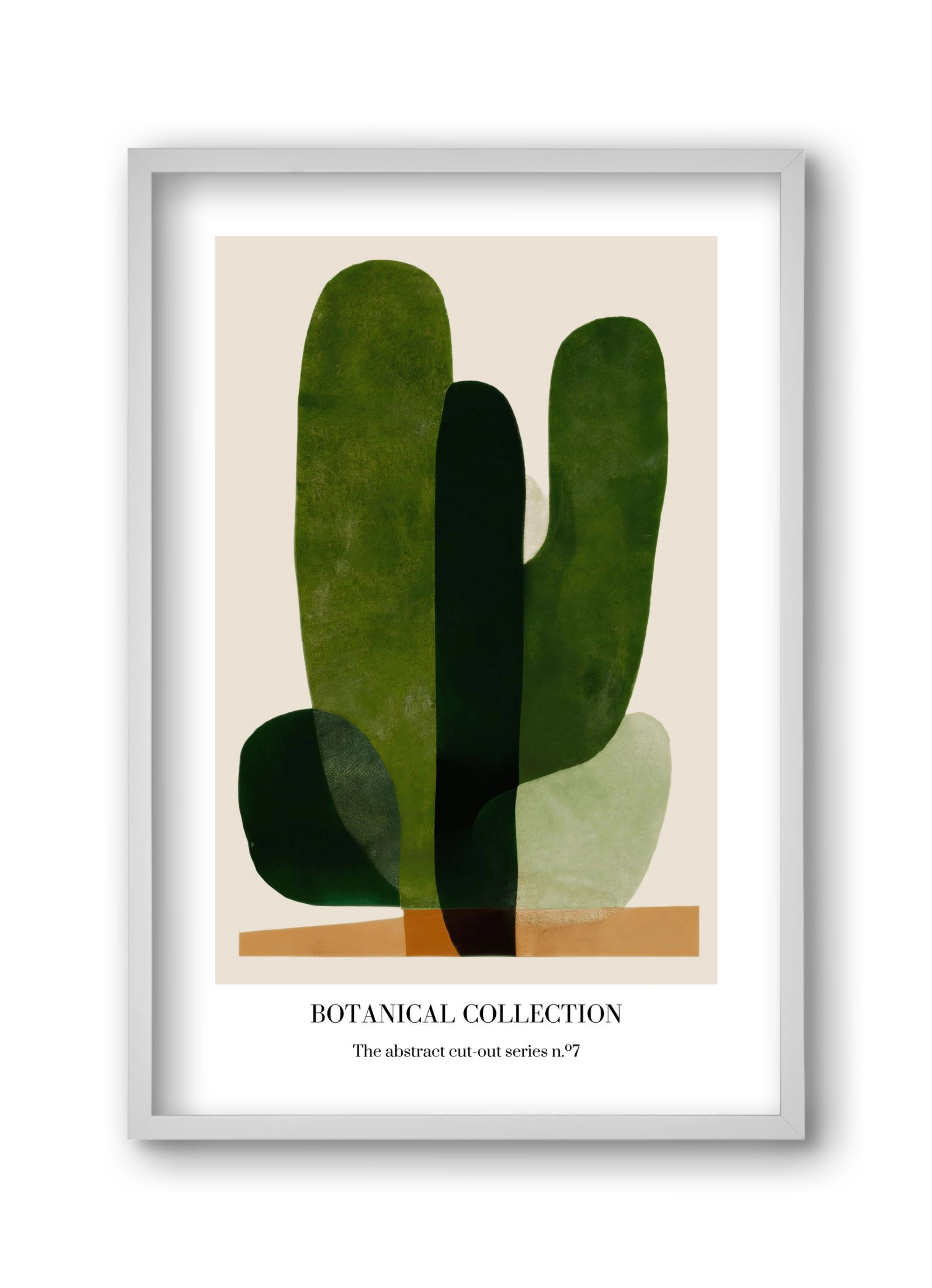 Botanical collection 7, 30x45 cm (30x45 cm), Fehér keret