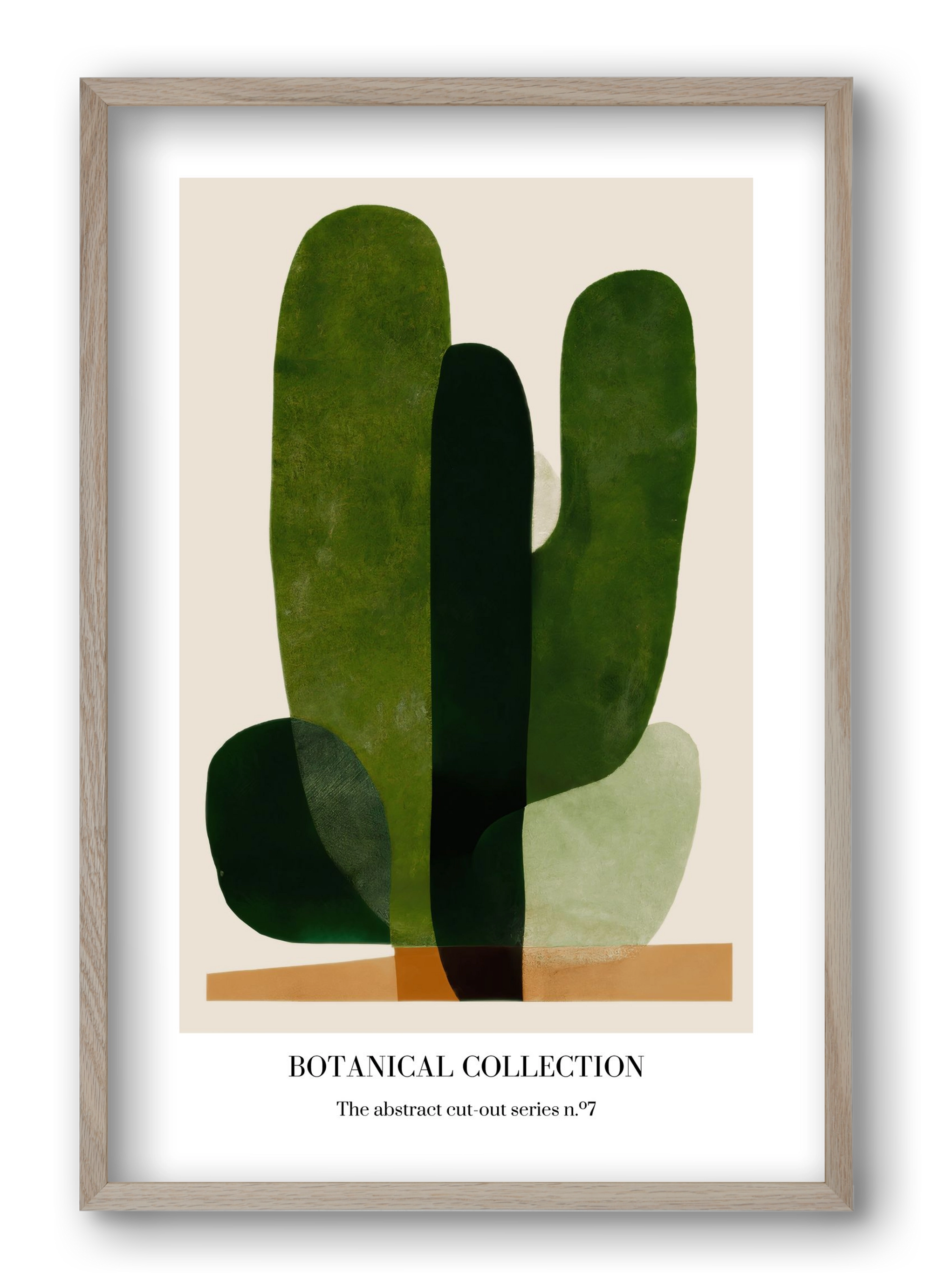 Botanical collection 7, 40x60 cm (40x60 cm), Tölgy keret