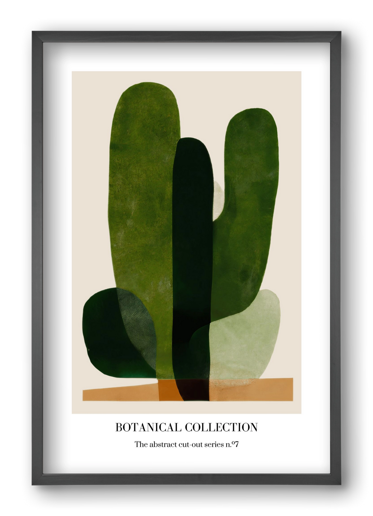 Botanical collection 7, 40x60 cm (40x60 cm), Fekete keret
