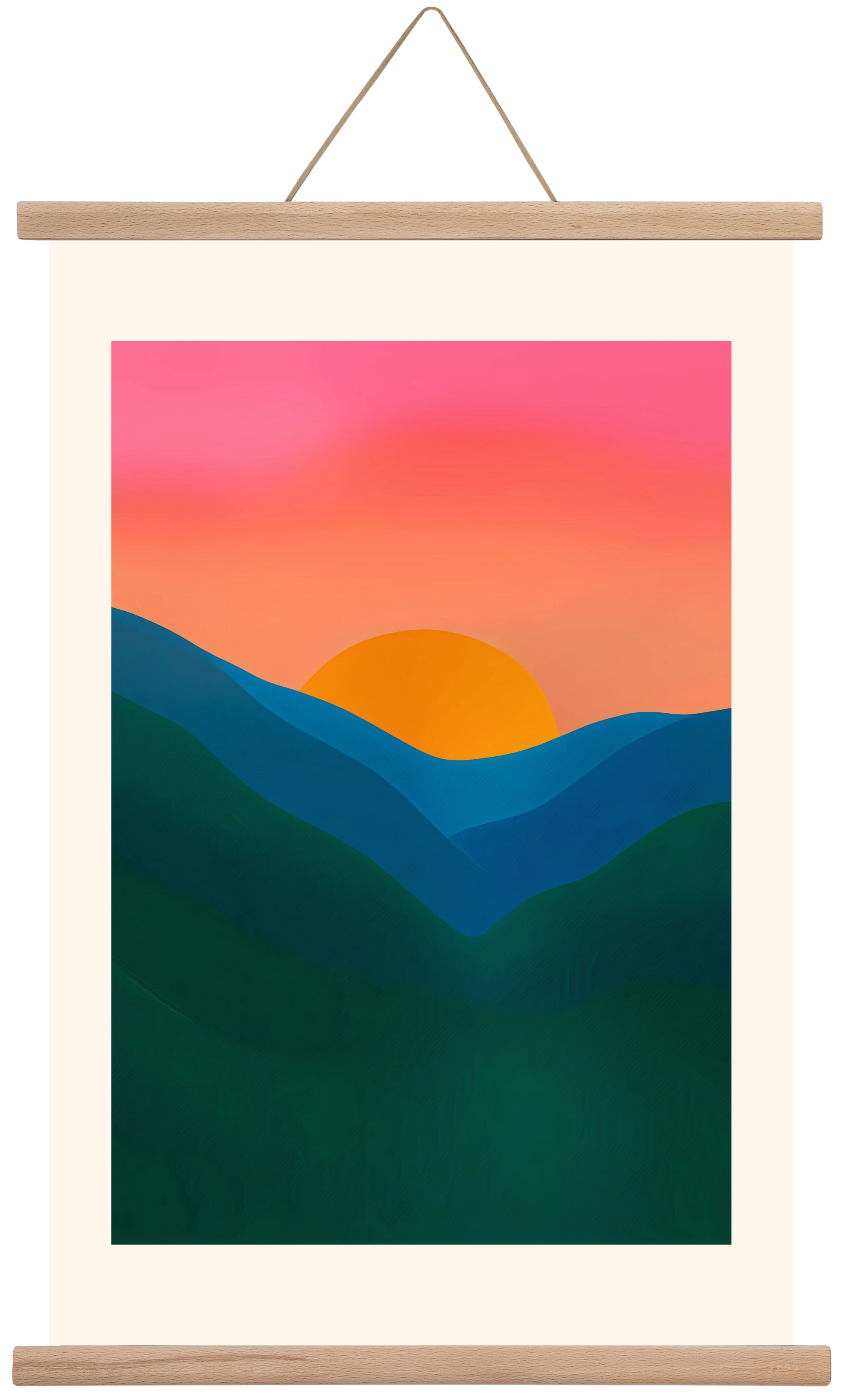 Echo , 40x60 cm (40x60 cm), Tölgy akasztó