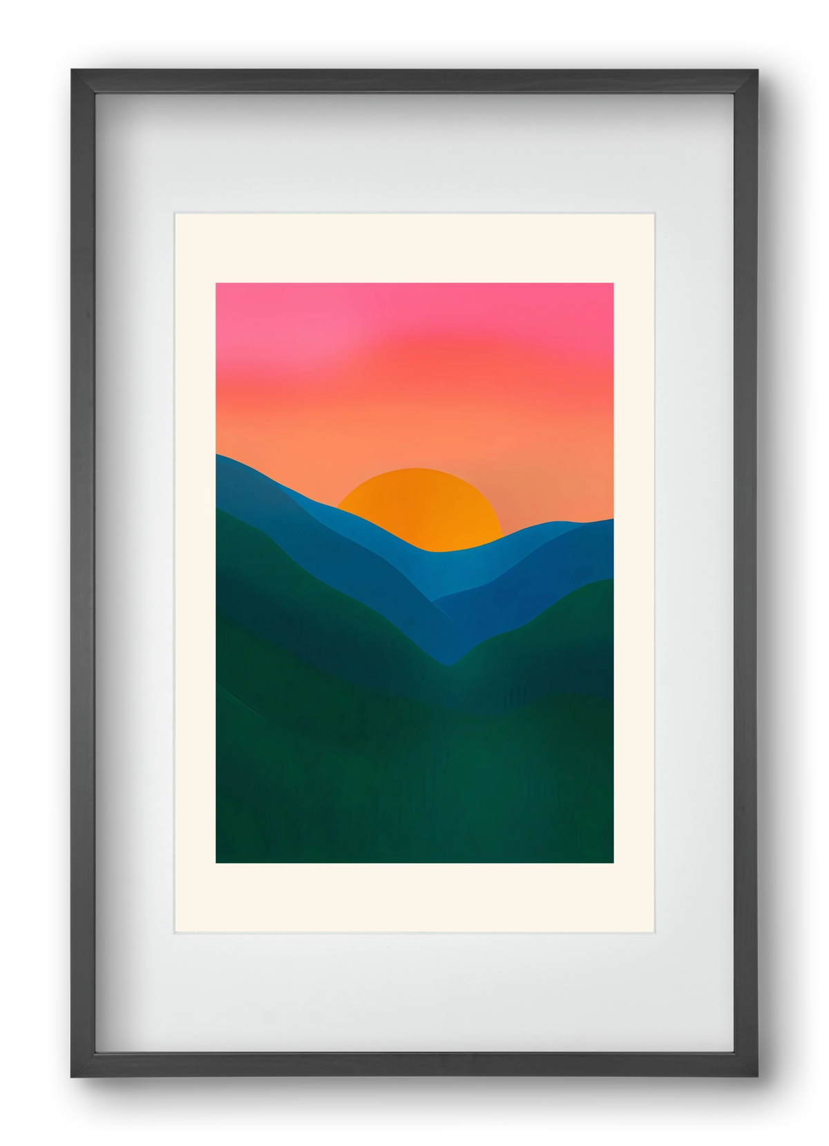 Echo , 40x60 cm (30x45 cm), Fekete keret, paszpartuval