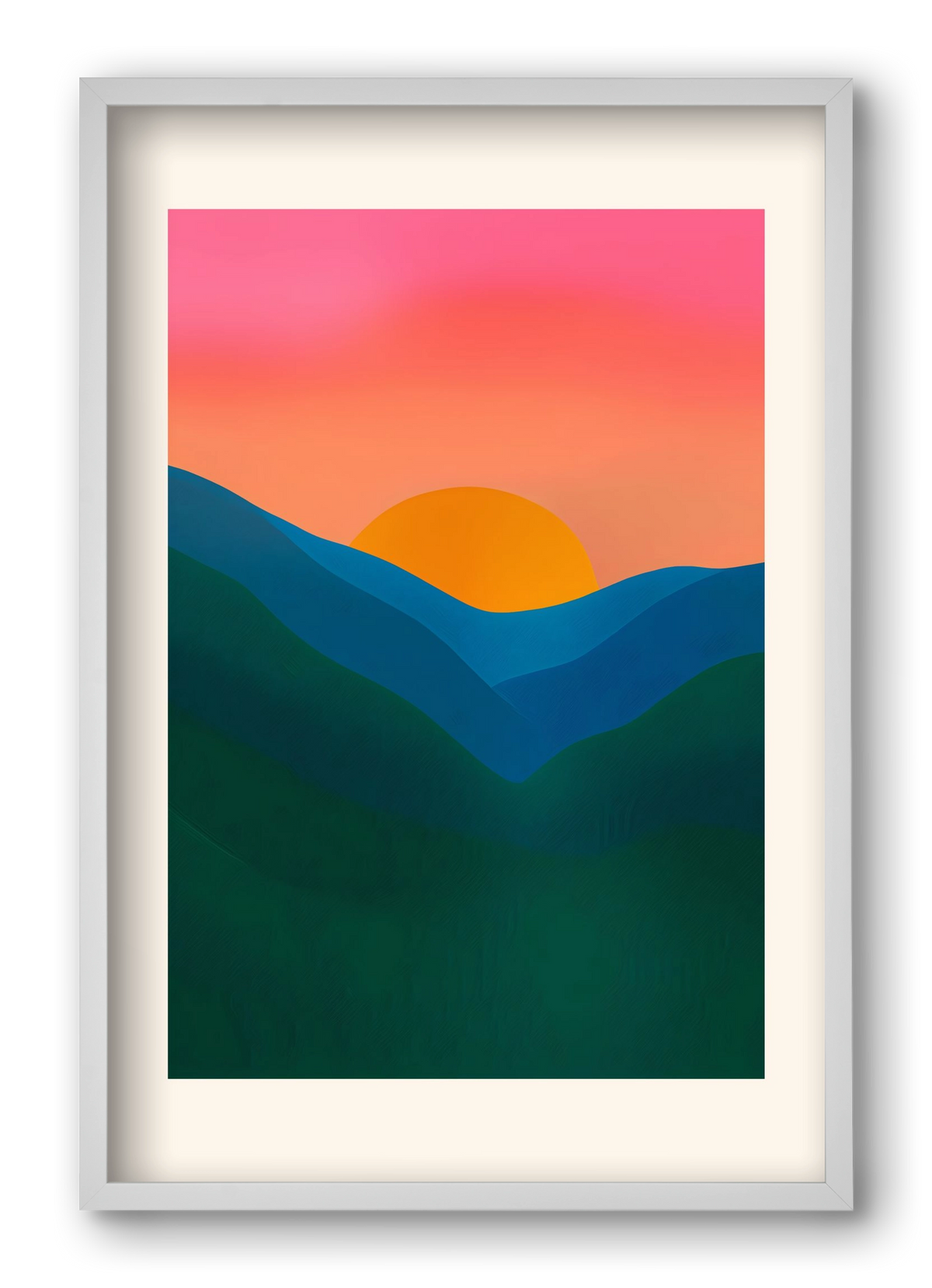 Echo , 40x60 cm (40x60 cm), Fehér keret