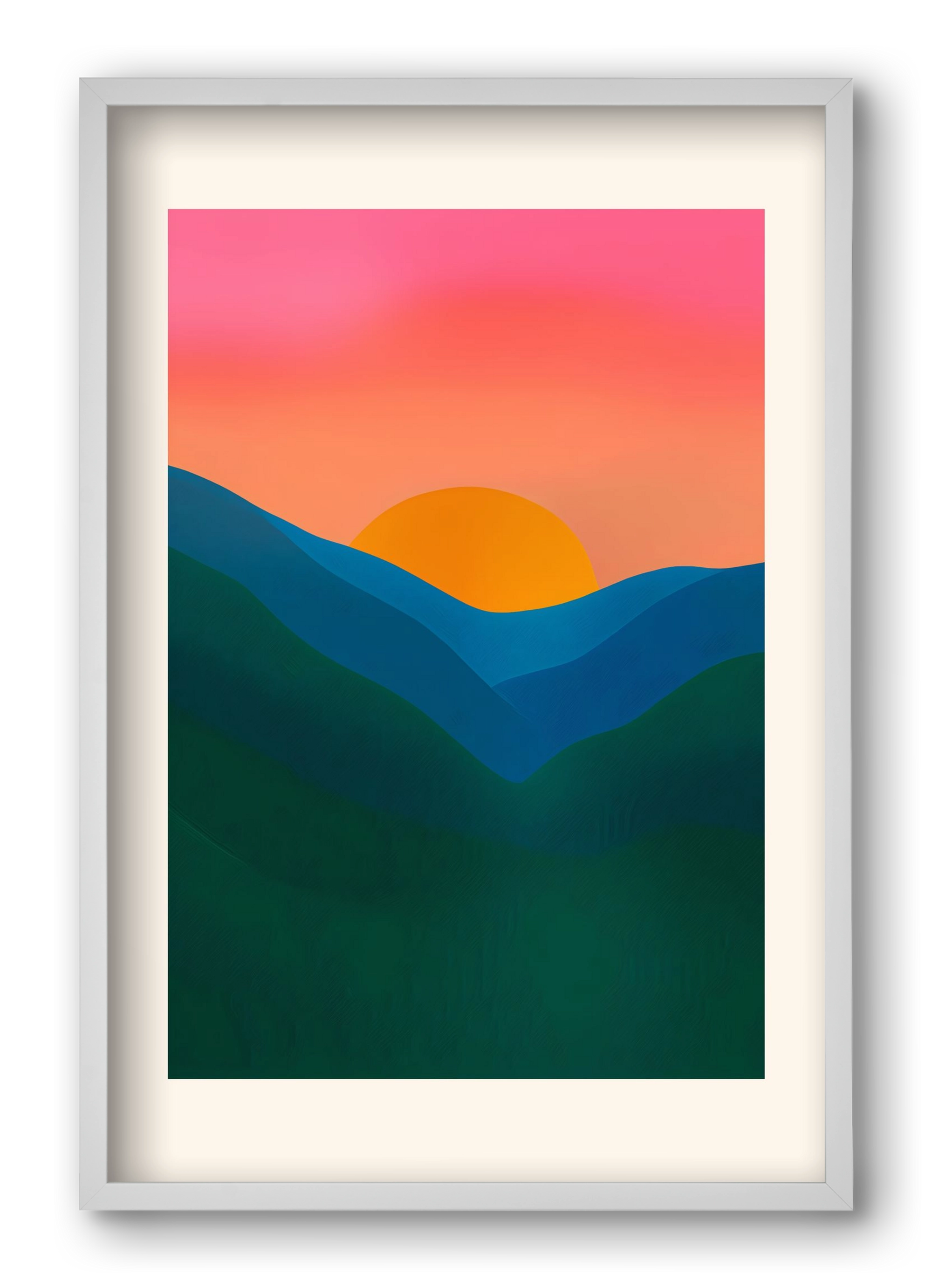 Echo , 40x60 cm (40x60 cm), Fehér keret