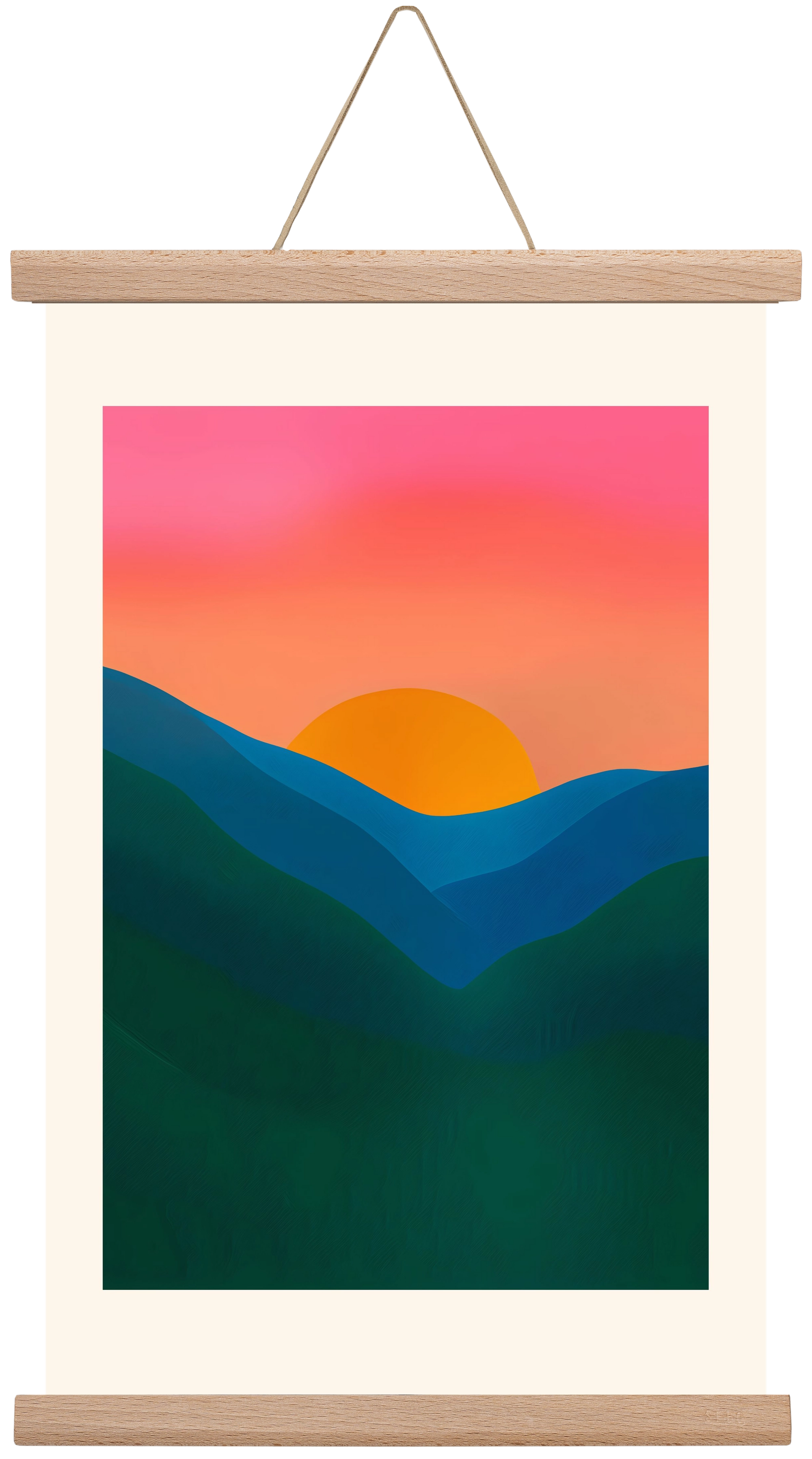 Echo , 30x45 cm (30x45 cm), Tölgy akasztó