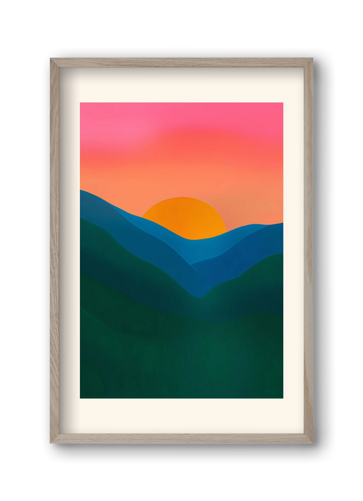 Echo , 30x45 cm (30x45 cm), Tölgy keret