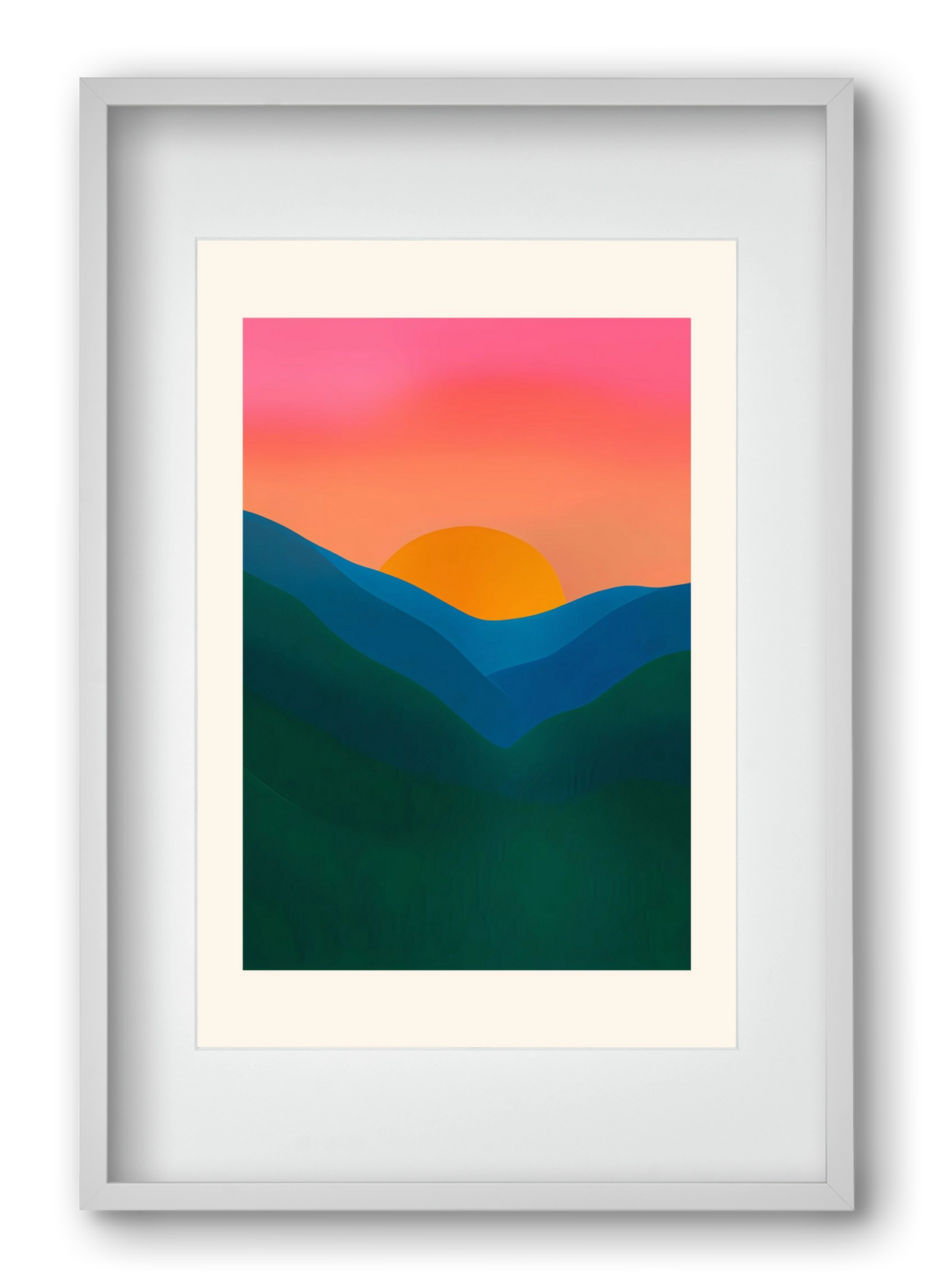 Echo , 40x60 cm (30x45 cm), Fehér keret, paszpartuval