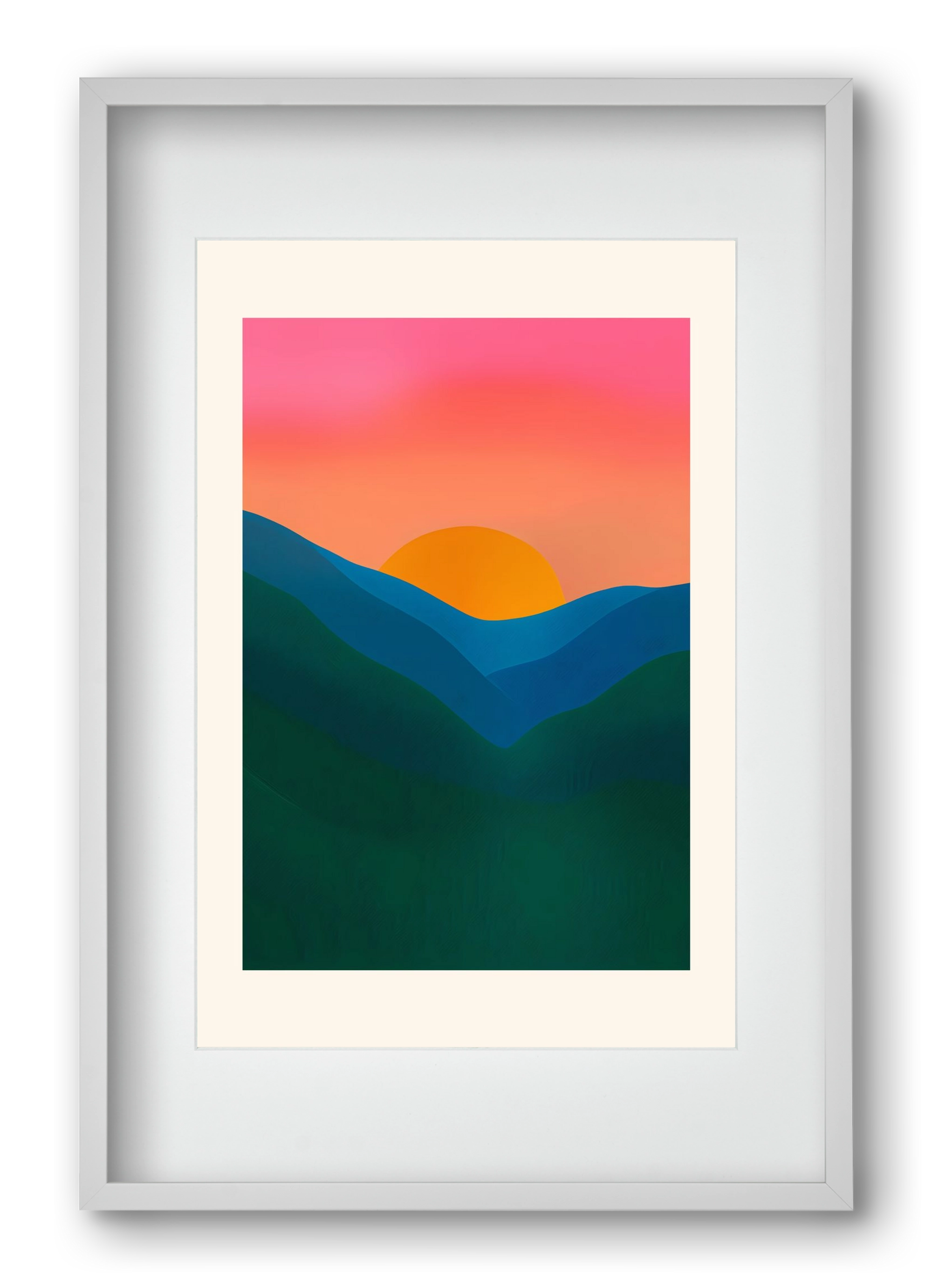 Echo , 40x60 cm (30x45 cm), Fehér keret, paszpartuval