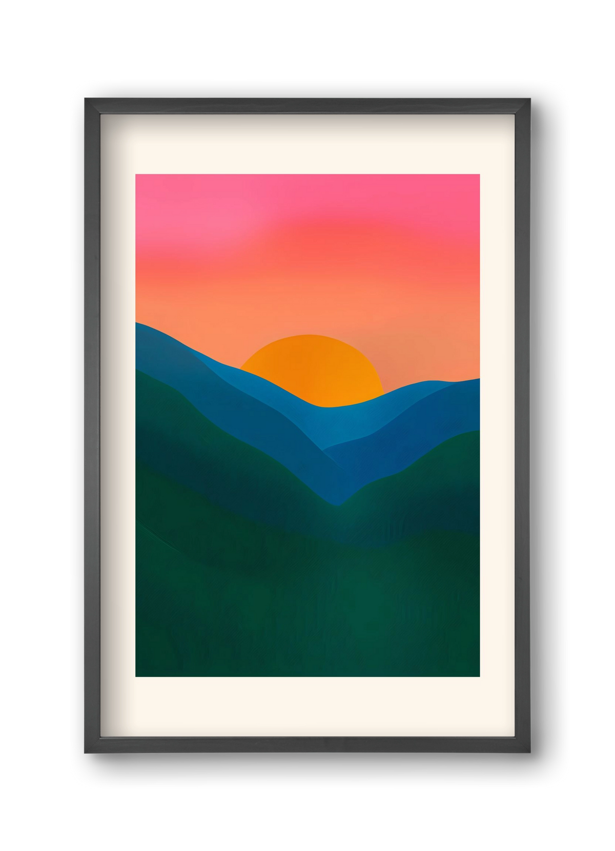 Echo , 30x45 cm (30x45 cm), Fekete keret