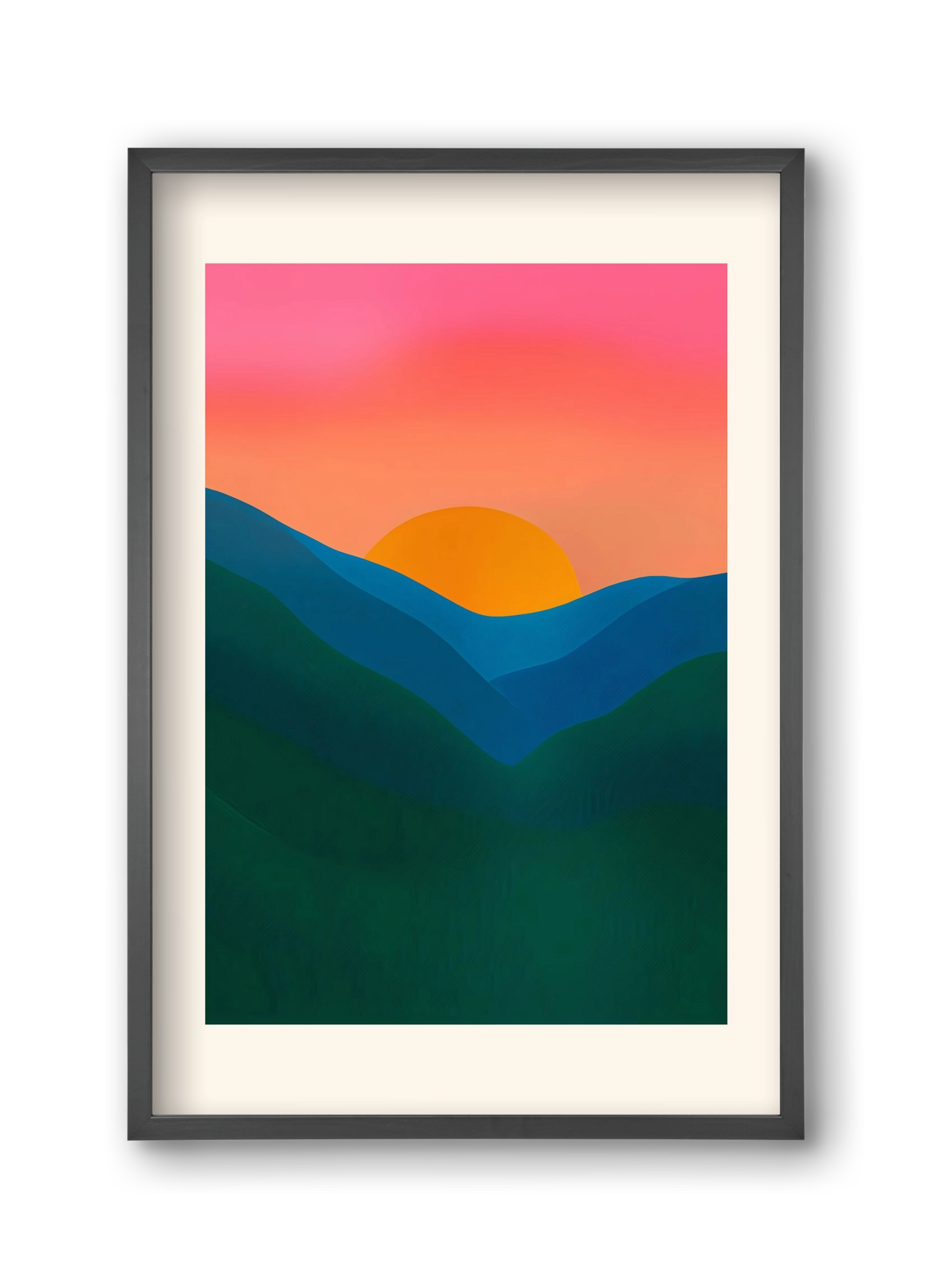 Echo , 30x45 cm (30x45 cm), Fekete keret