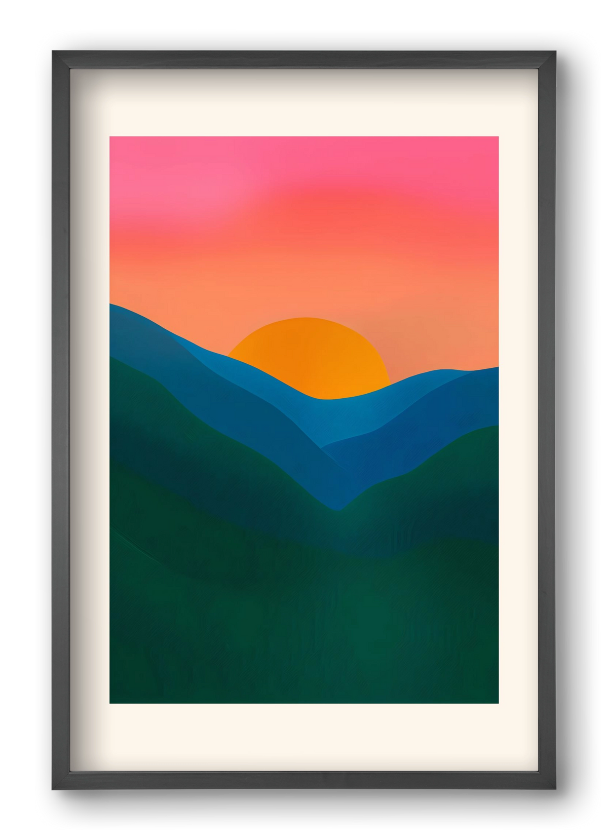 Echo , 40x60 cm (40x60 cm), Fekete keret