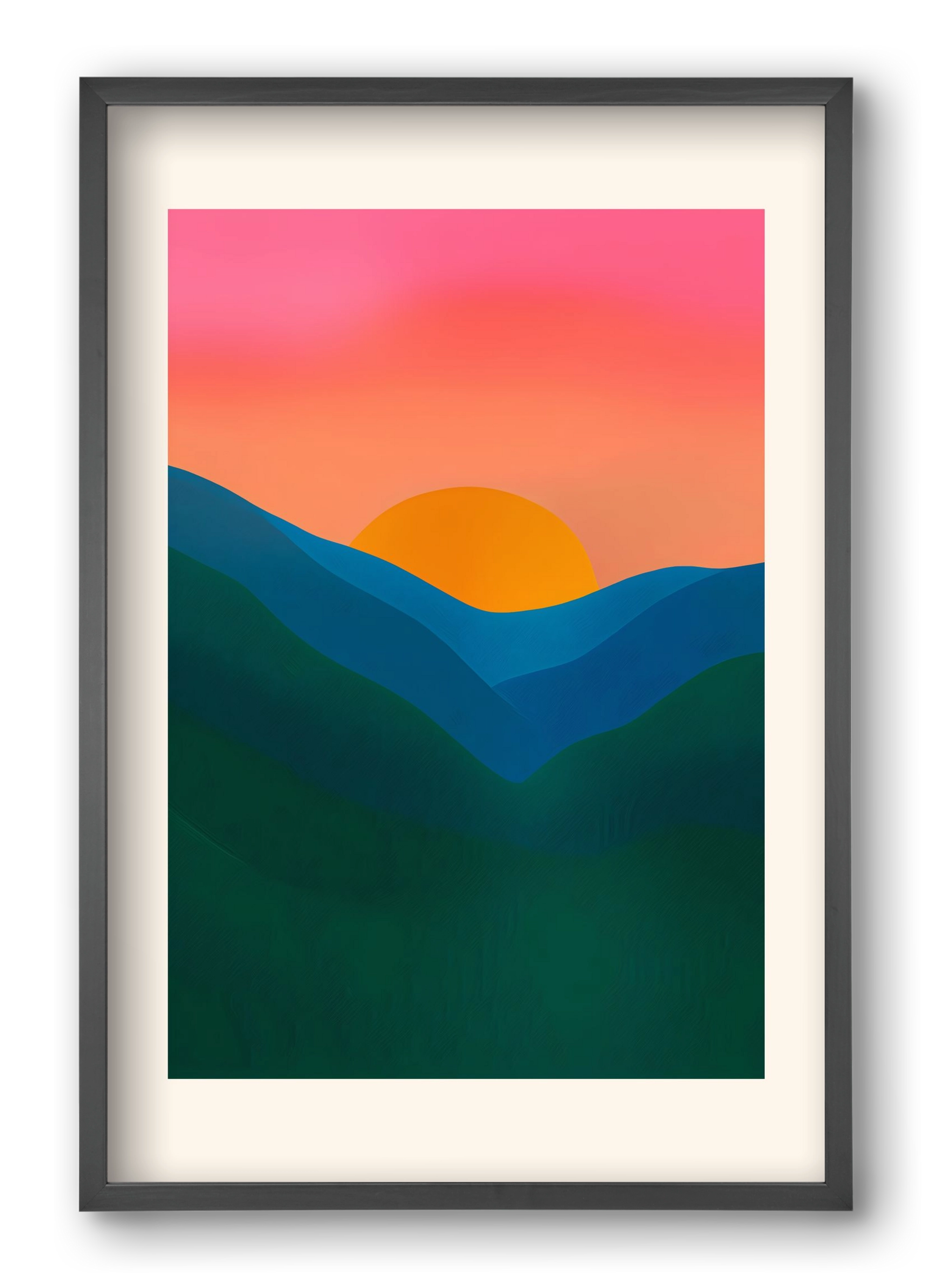 Echo , 40x60 cm (40x60 cm), Fekete keret