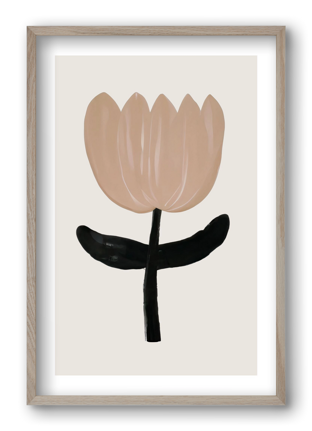 Minimal bloom, 40x60 cm (40x60 cm), Tölgy keret