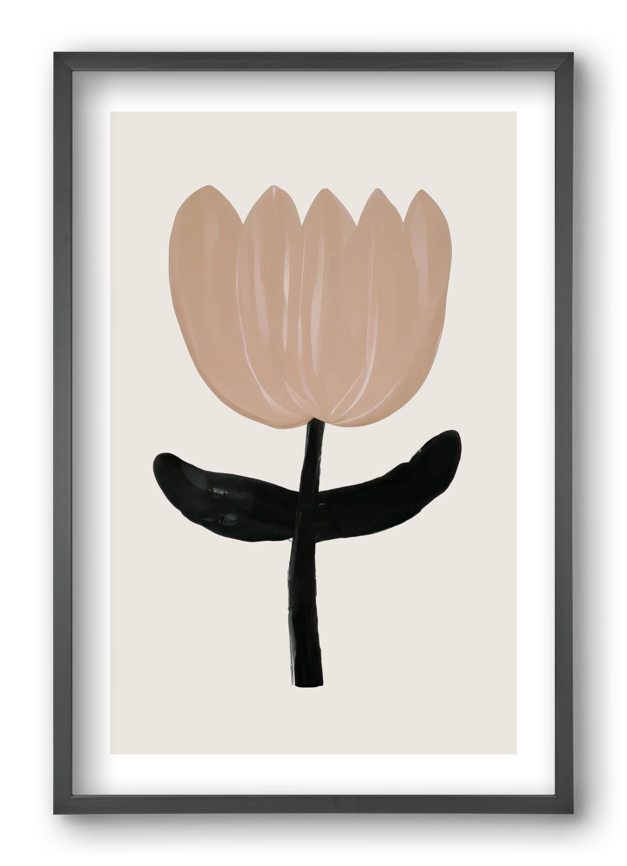 Minimal bloom, 40x60 cm (40x60 cm), Fekete keret