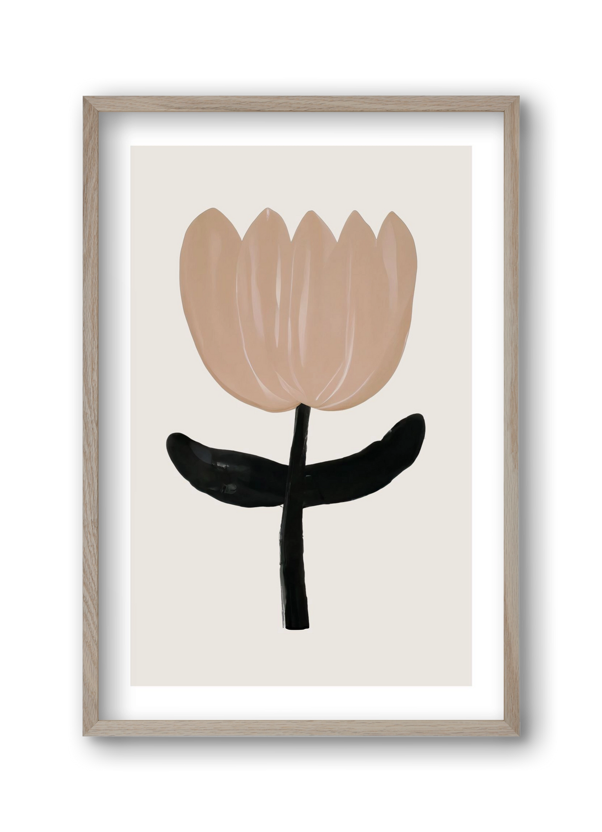 Minimal bloom, 30x45 cm (30x45 cm), Tölgy keret