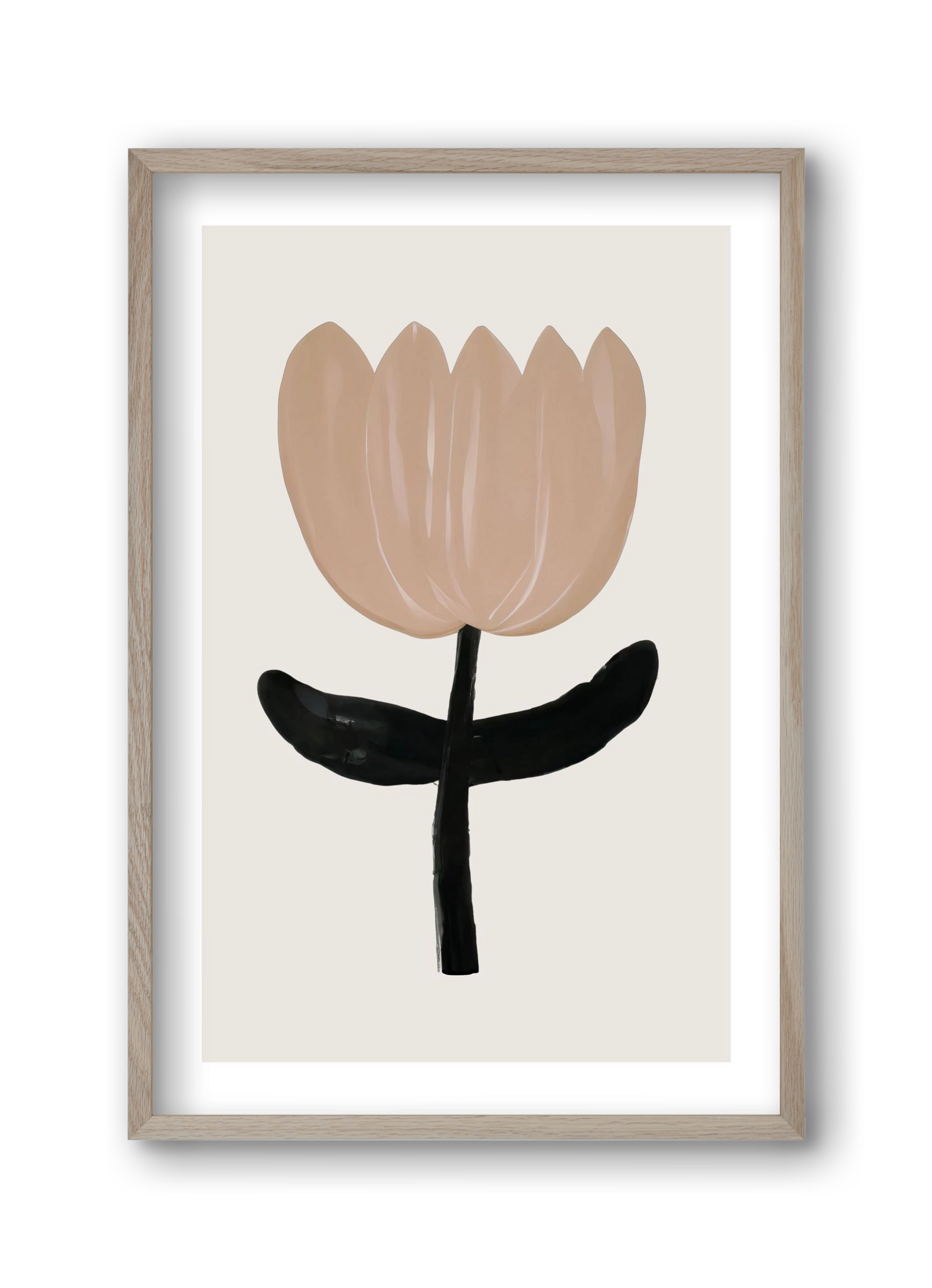 Minimal bloom, 30x45 cm (30x45 cm), Tölgy keret