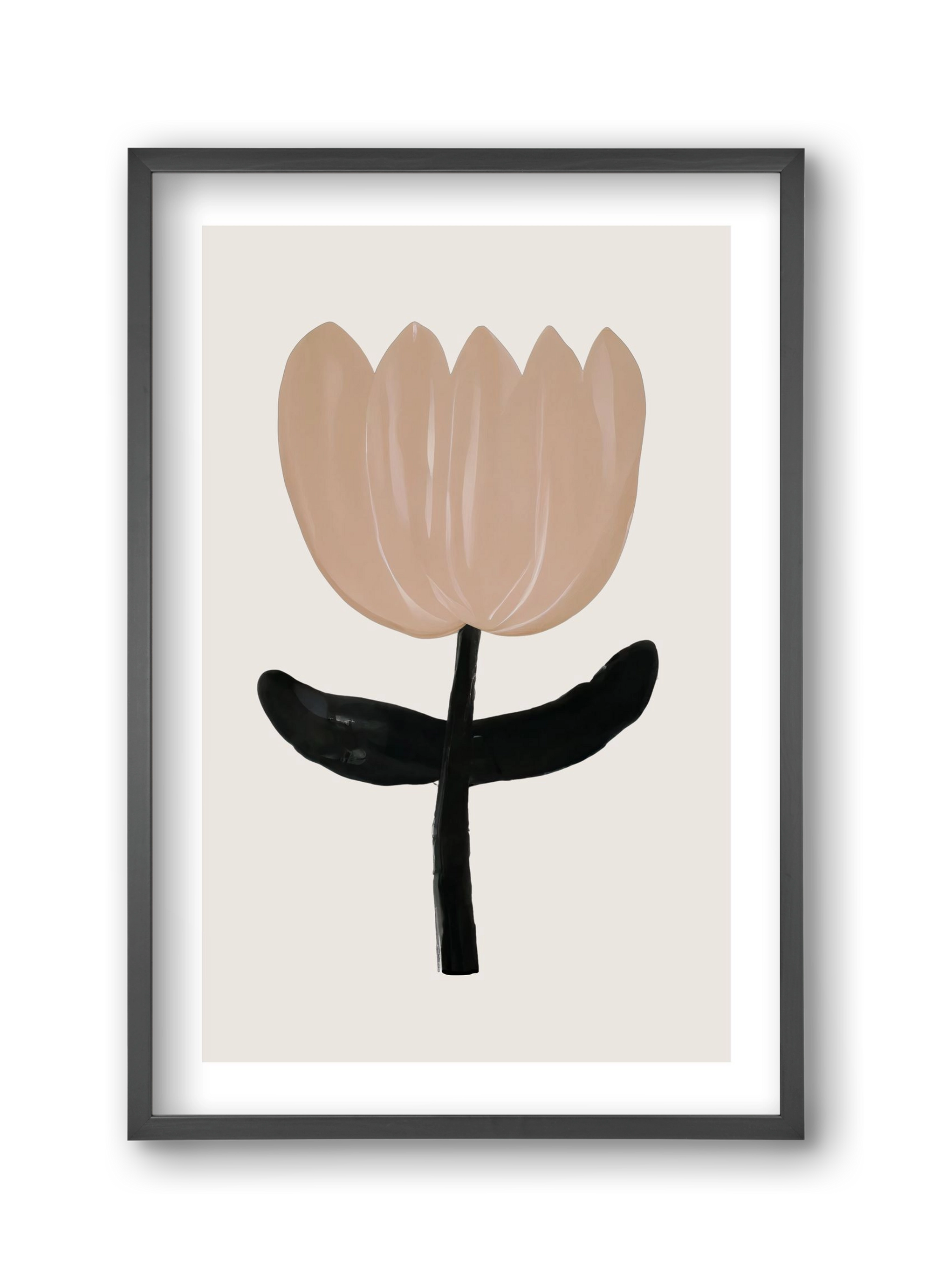 Minimal bloom, 30x45 cm (30x45 cm), Fekete keret