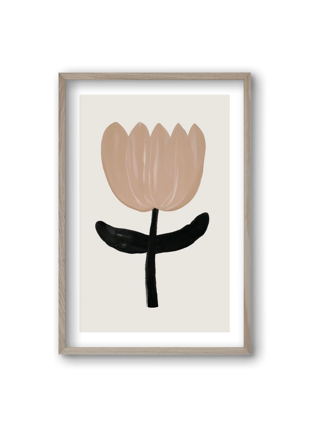 Minimal bloom, 20x30 cm (20x30 cm), Tölgy keret