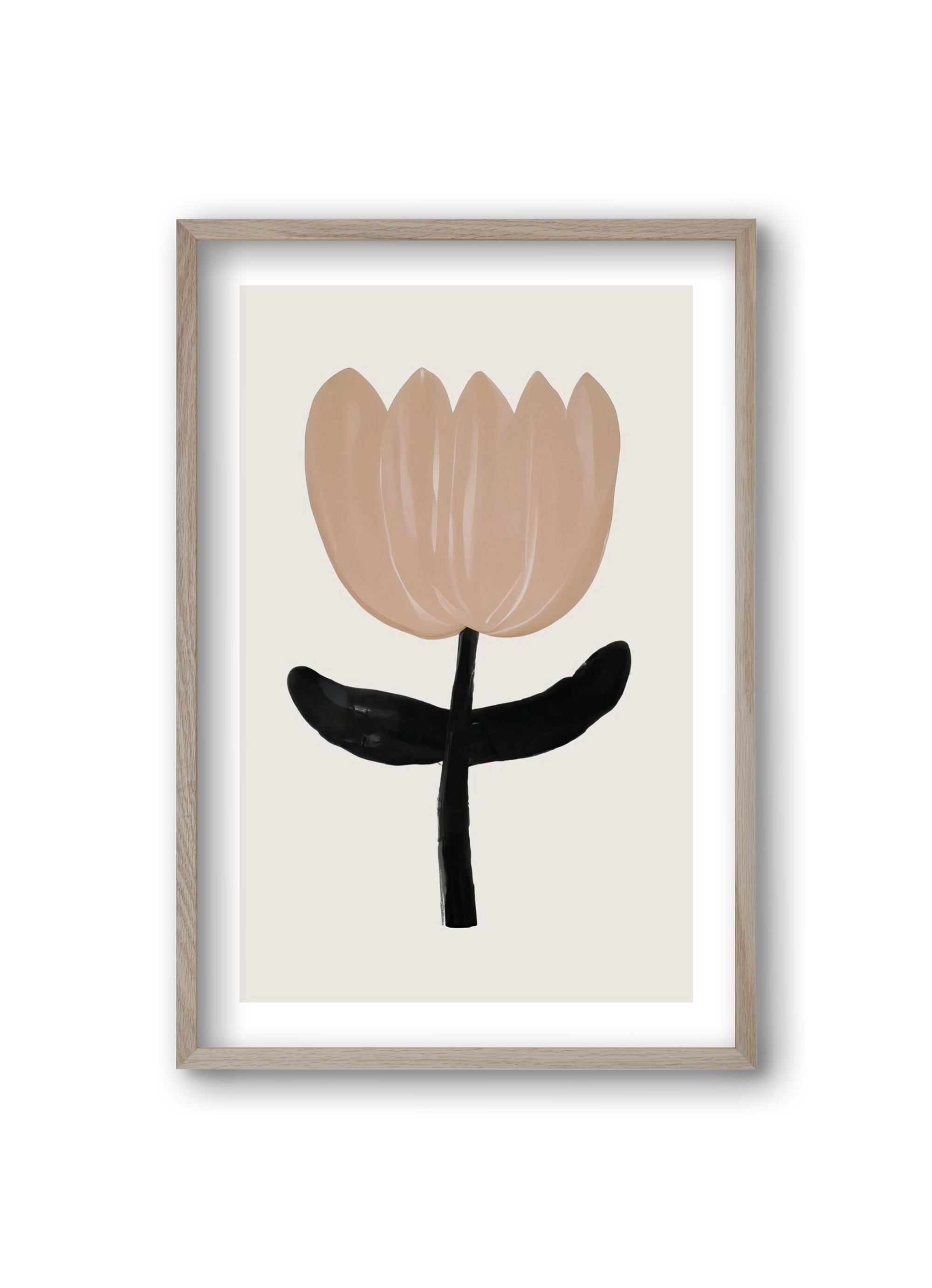 Minimal bloom, 20x30 cm (20x30 cm), Tölgy keret