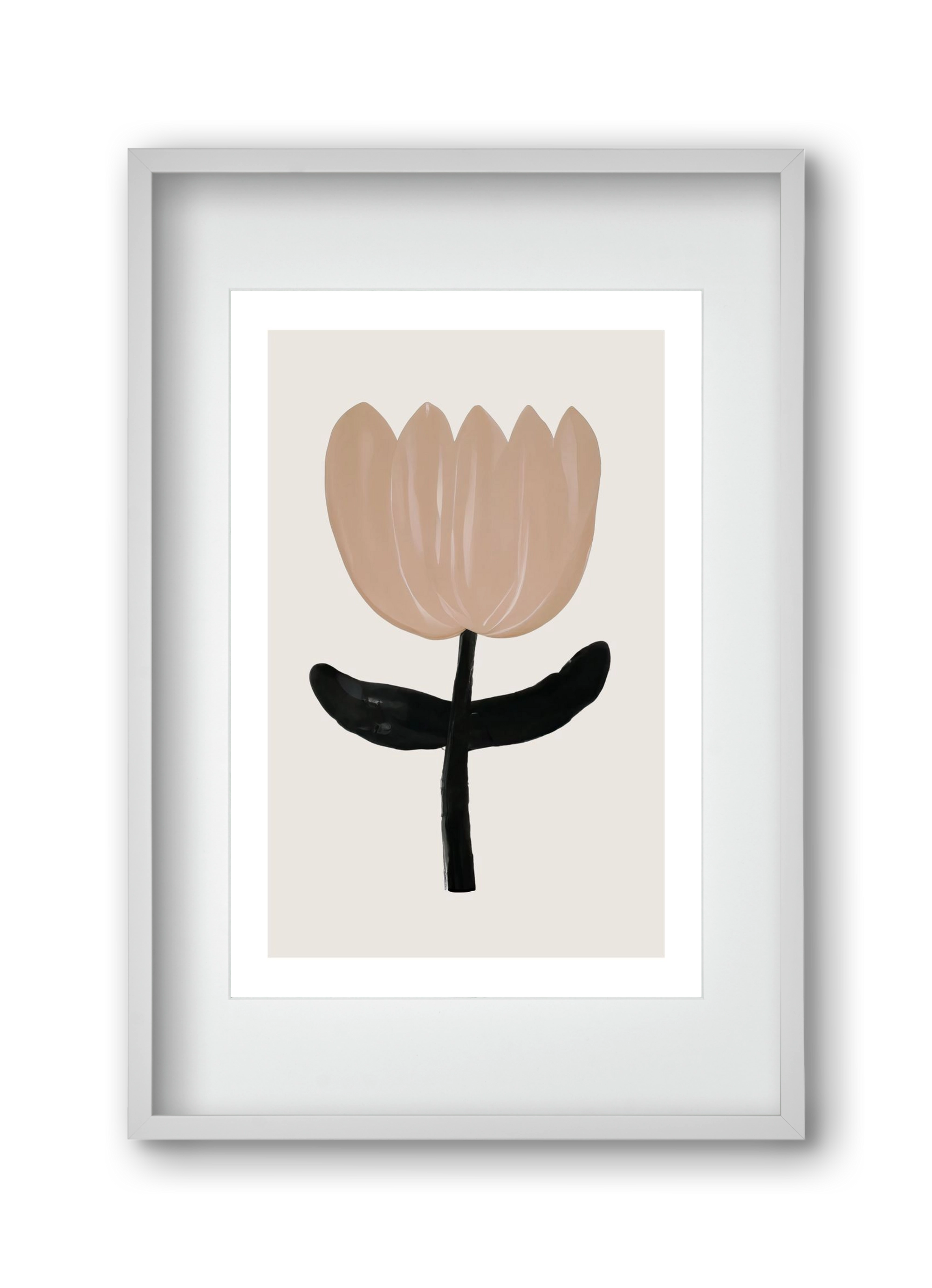 Minimal bloom, 30x45 cm (20x30 cm), Fehér keret, paszpartuval