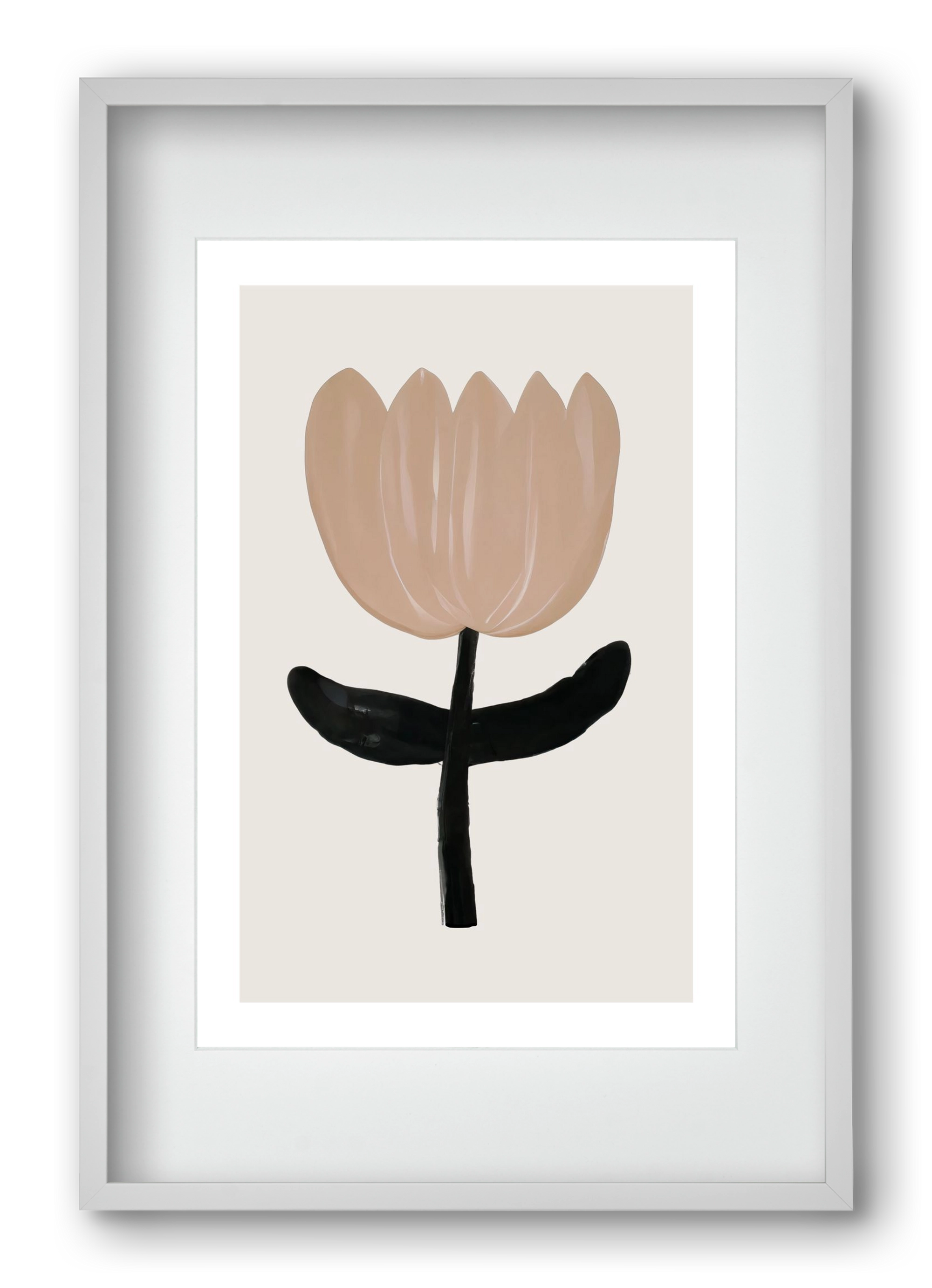 Minimal bloom, 40x60 cm (30x45 cm), Fehér keret, paszpartuval