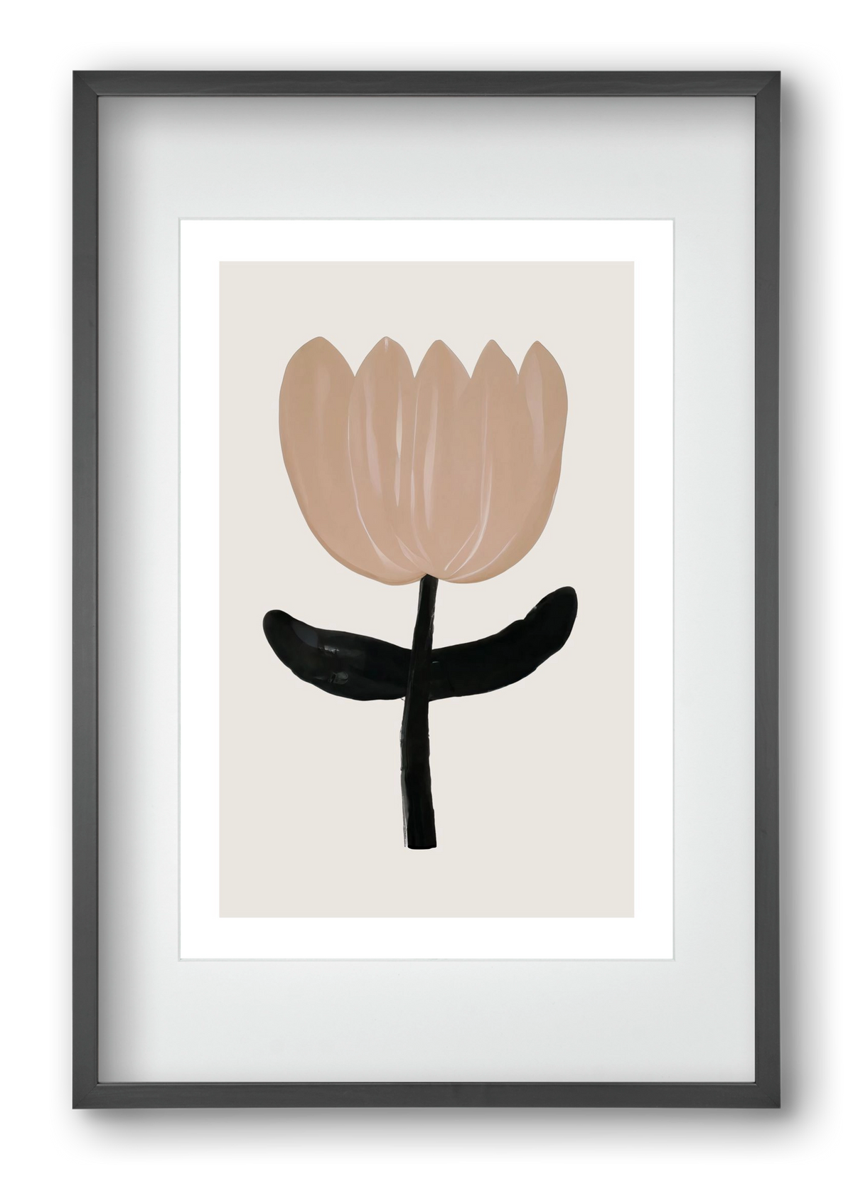 Minimal bloom, 40x60 cm (30x45 cm), Fekete keret, paszpartuval