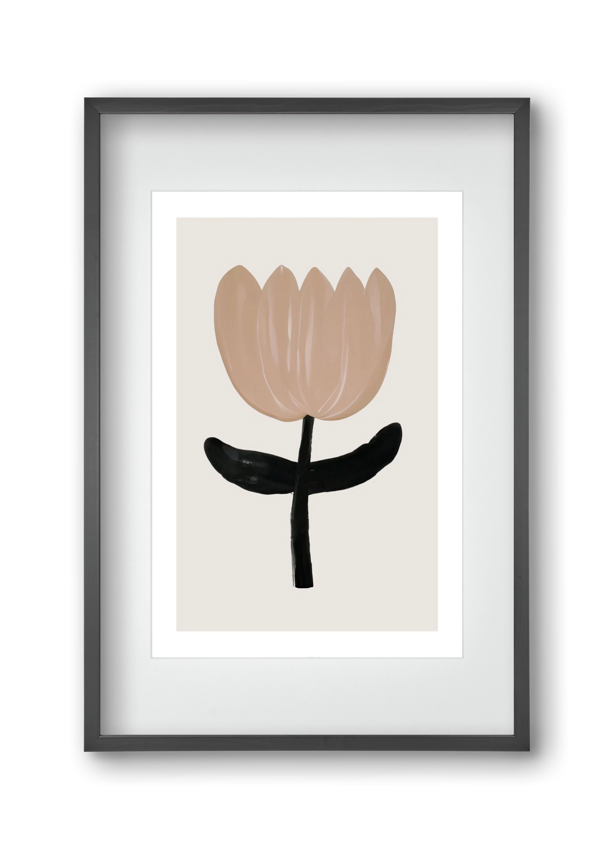 Minimal bloom, 30x45 cm (20x30 cm), Fekete keret, paszpartuval