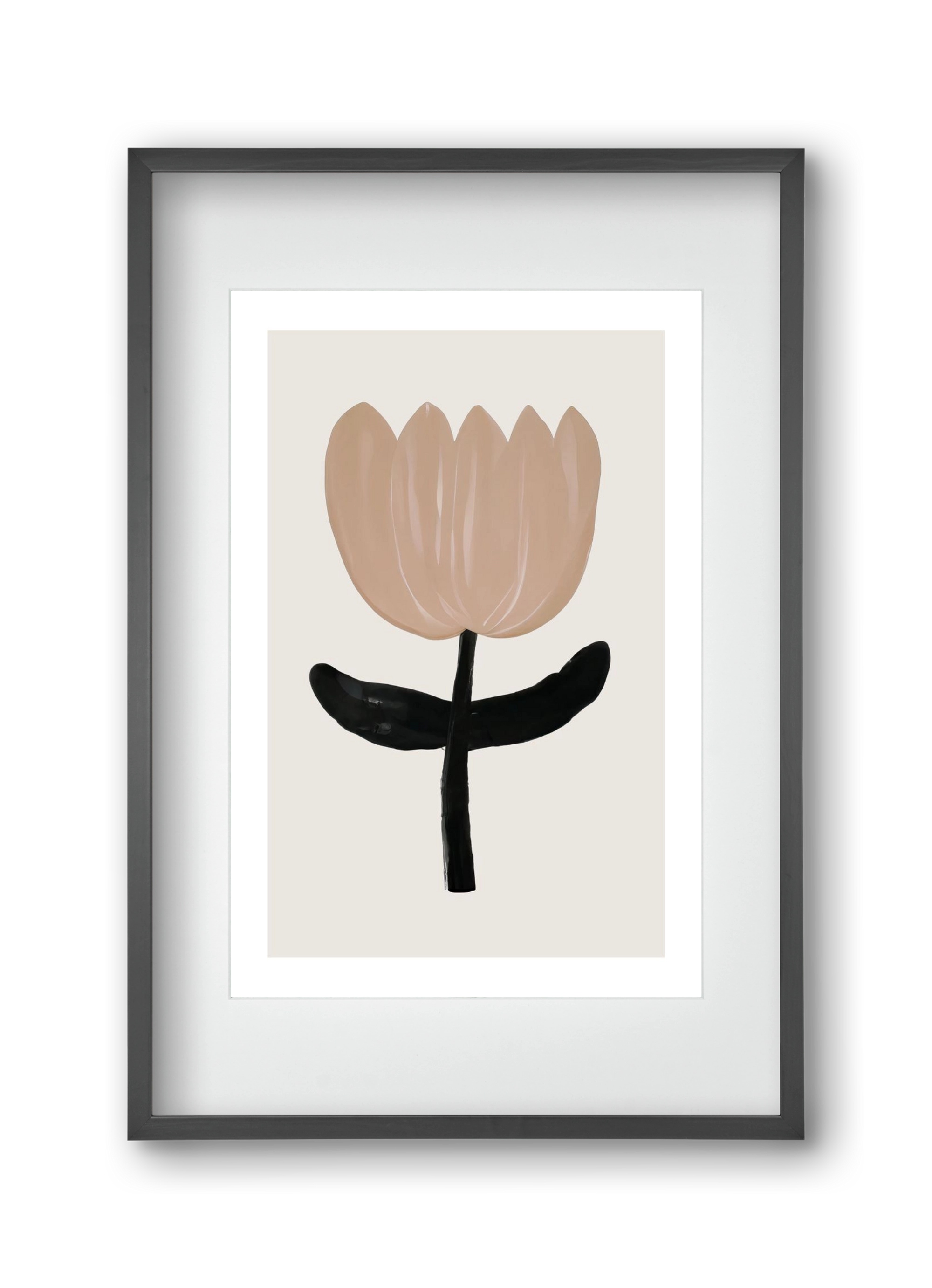 Minimal bloom, 30x45 cm (20x30 cm), Fekete keret, paszpartuval