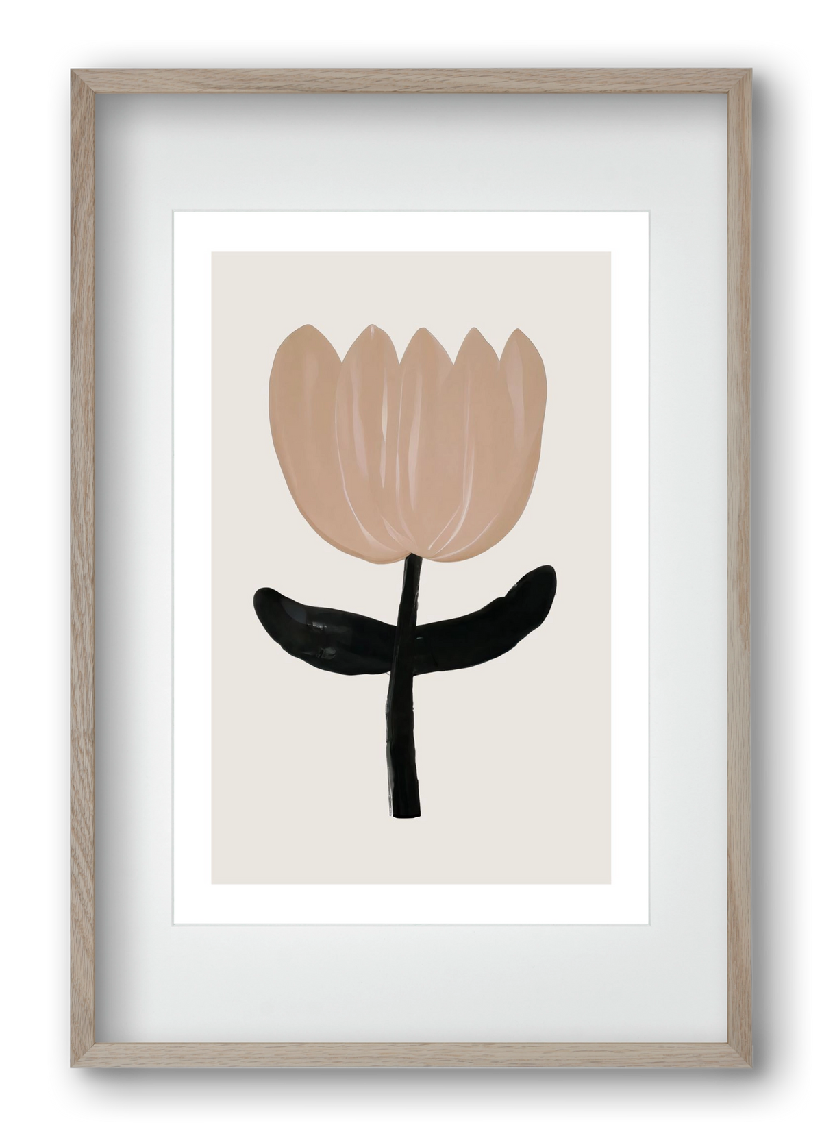 Minimal bloom, 40x60 cm (30x45 cm), Tölgy keret, paszpartuval