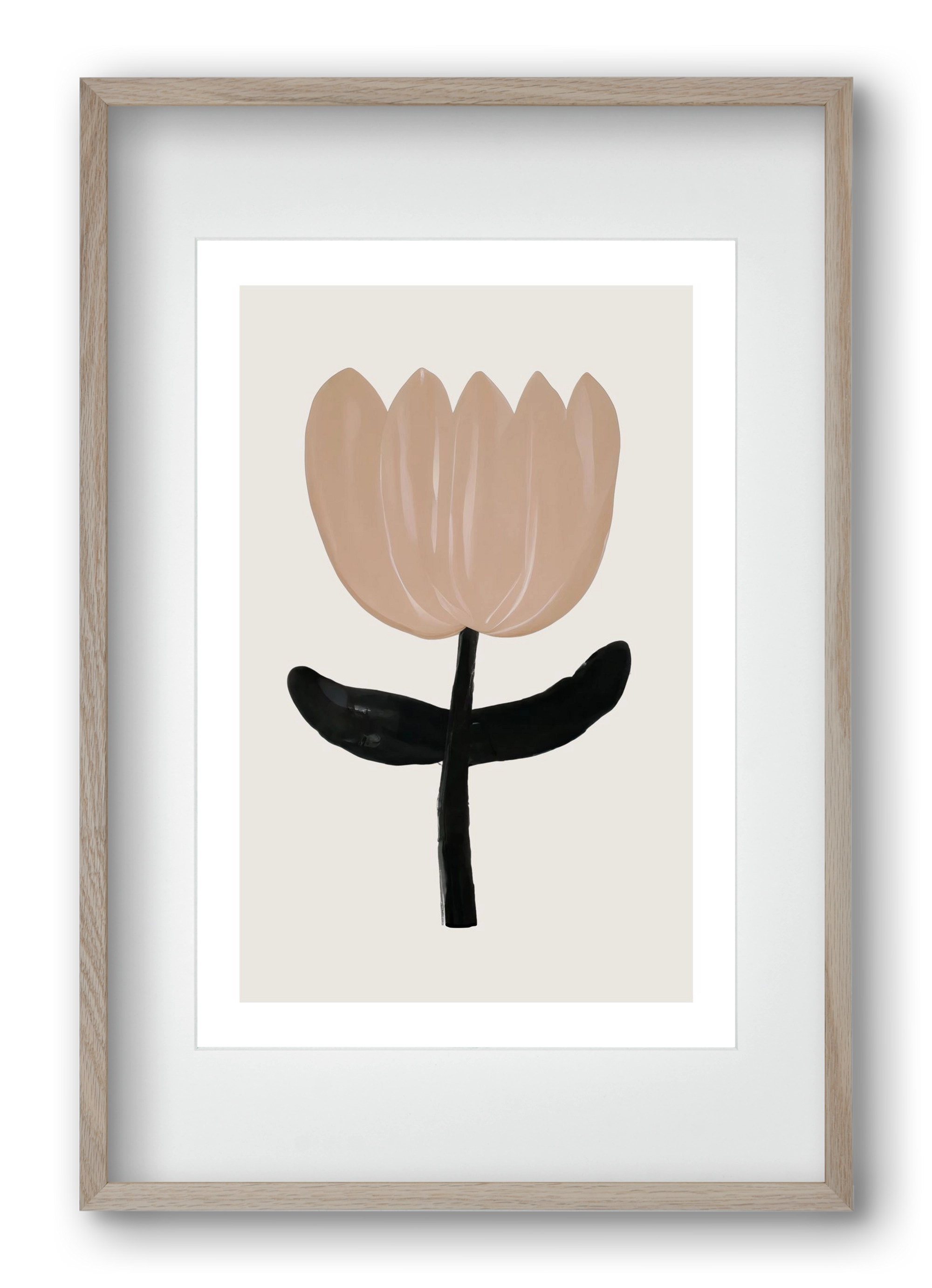 Minimal bloom, 40x60 cm (30x45 cm), Tölgy keret, paszpartuval