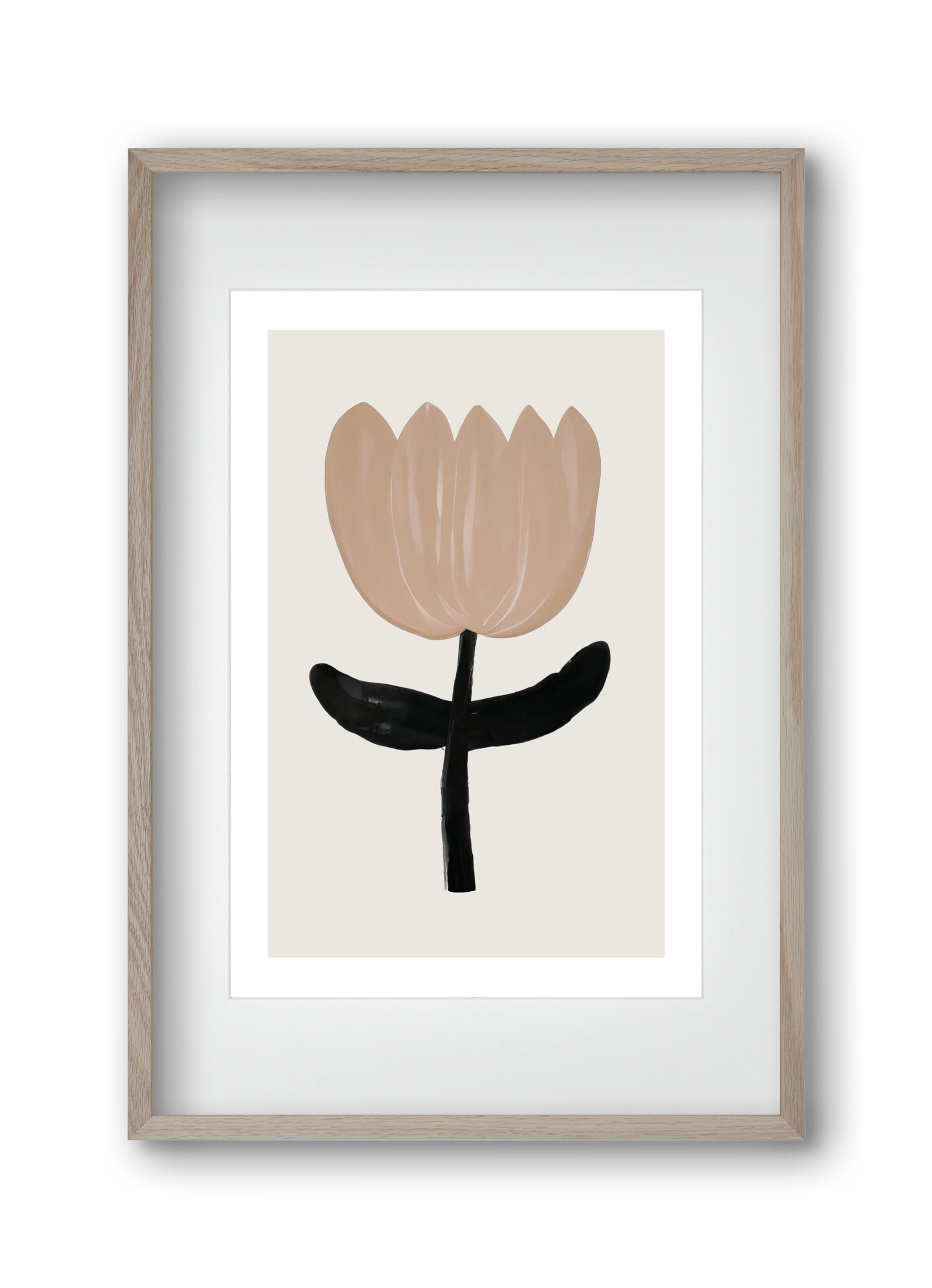 Minimal bloom, 30x45 cm (20x30 cm), Tölgy keret, paszpartuval