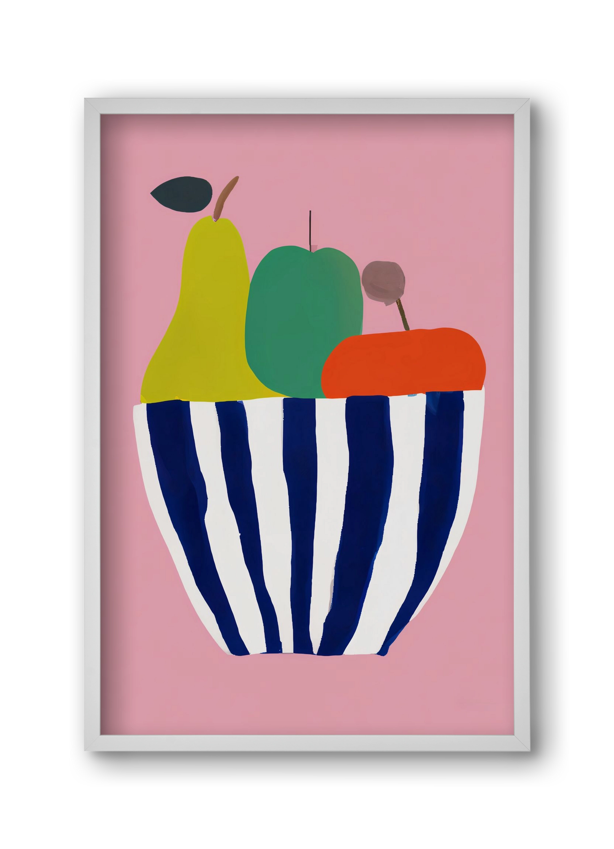 Tutti frutti, 30x45 cm (30x45 cm), Fehér keret