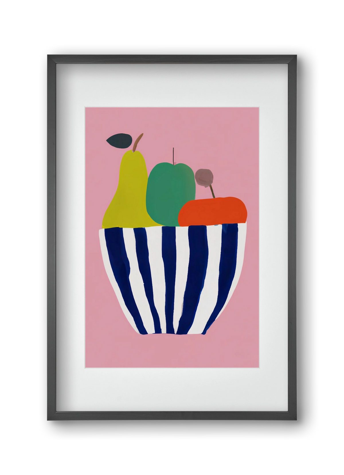 Tutti frutti, 30x45 cm (20x30 cm), Fekete keret, paszpartuval