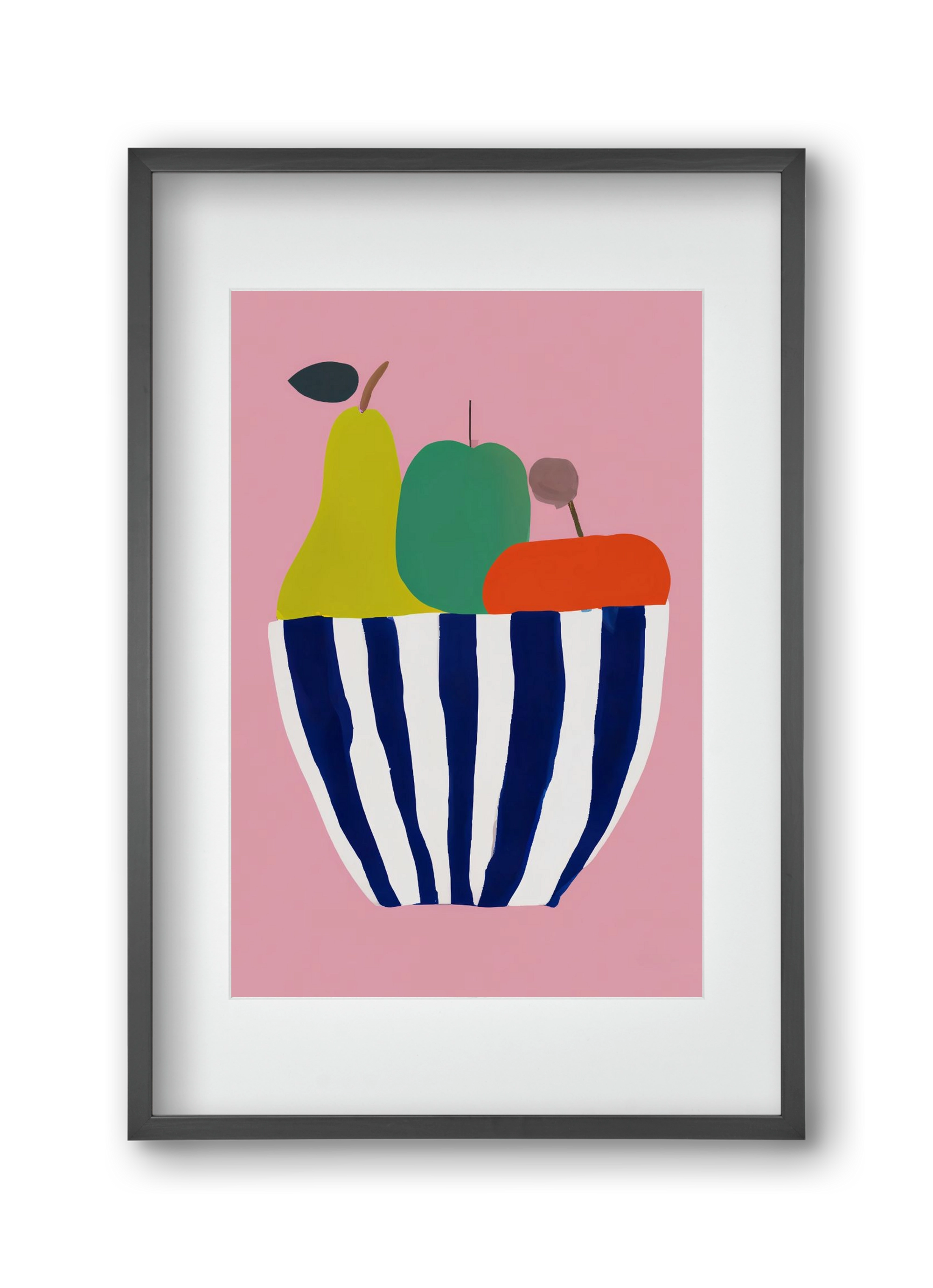 Tutti frutti, 30x45 cm (20x30 cm), Fekete keret, paszpartuval