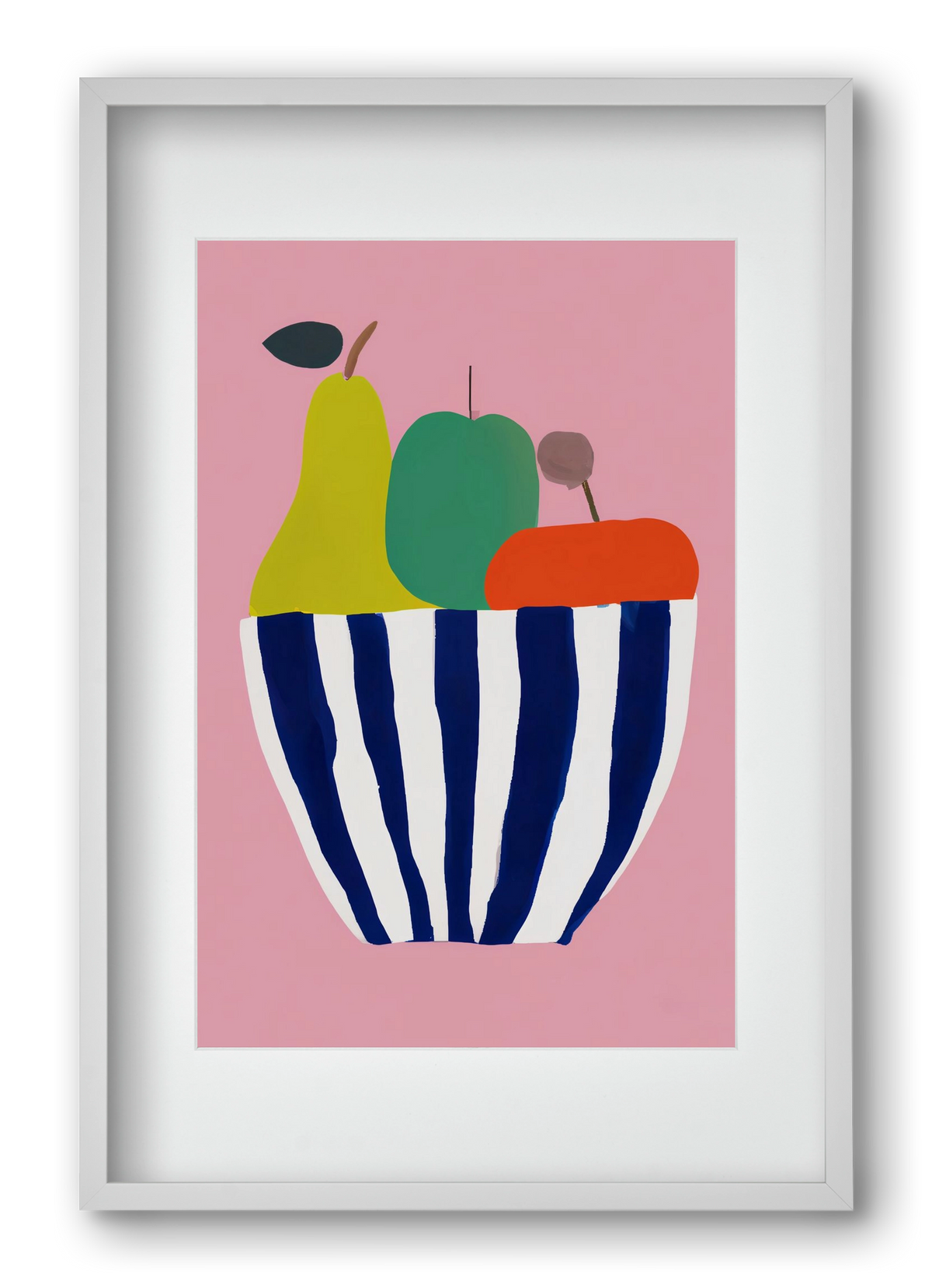 Tutti frutti, 40x60 cm (30x45 cm), Fehér keret, paszpartuval
