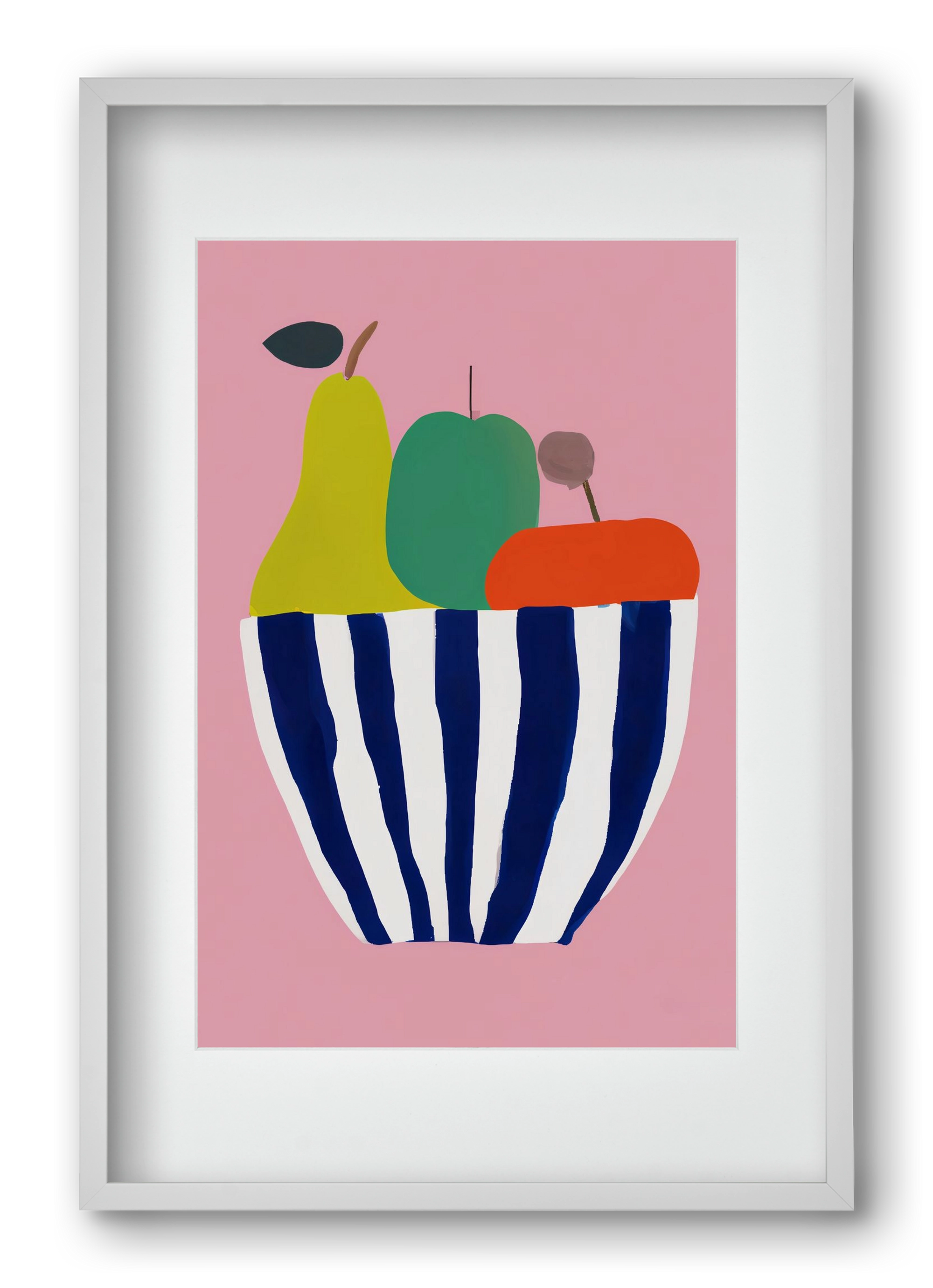 Tutti frutti, 40x60 cm (30x45 cm), Fehér keret, paszpartuval