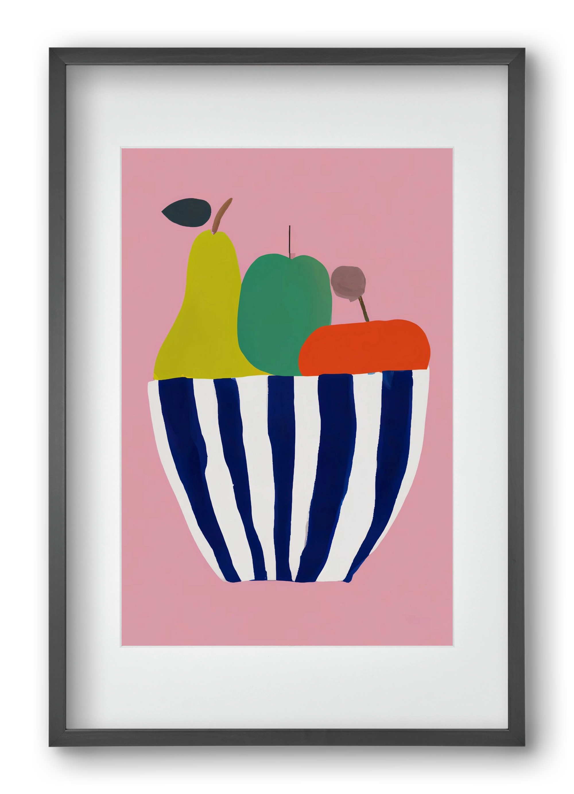 Tutti frutti, 40x60 cm (30x45 cm), Fekete keret, paszpartuval