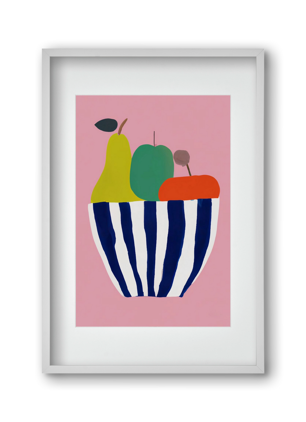 Tutti frutti, 30x45 cm (20x30 cm), Fehér keret, paszpartuval