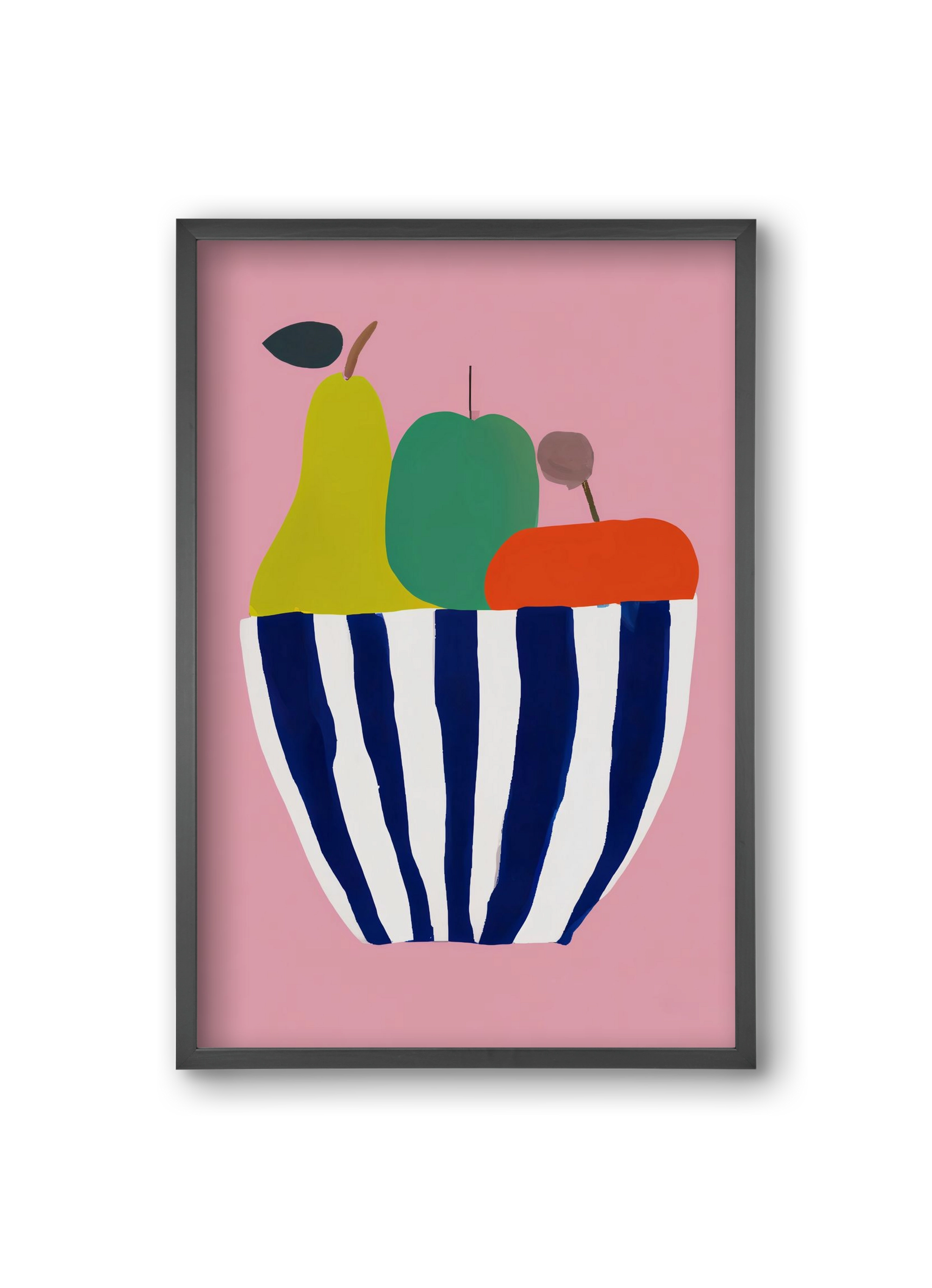 Tutti frutti, 20x30 cm (20x30 cm), Fekete keret