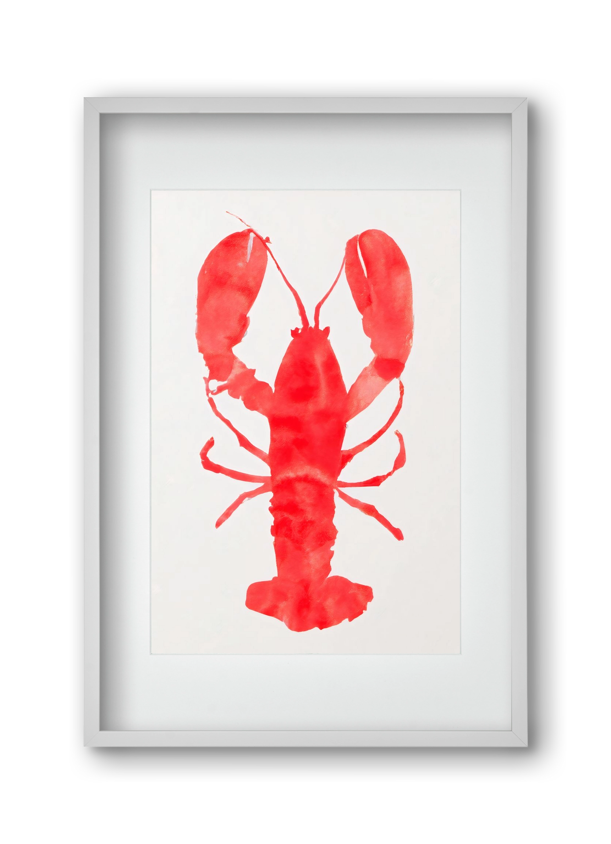Lobster grace, 30x45 cm (20x30 cm), Fehér keret, paszpartuval