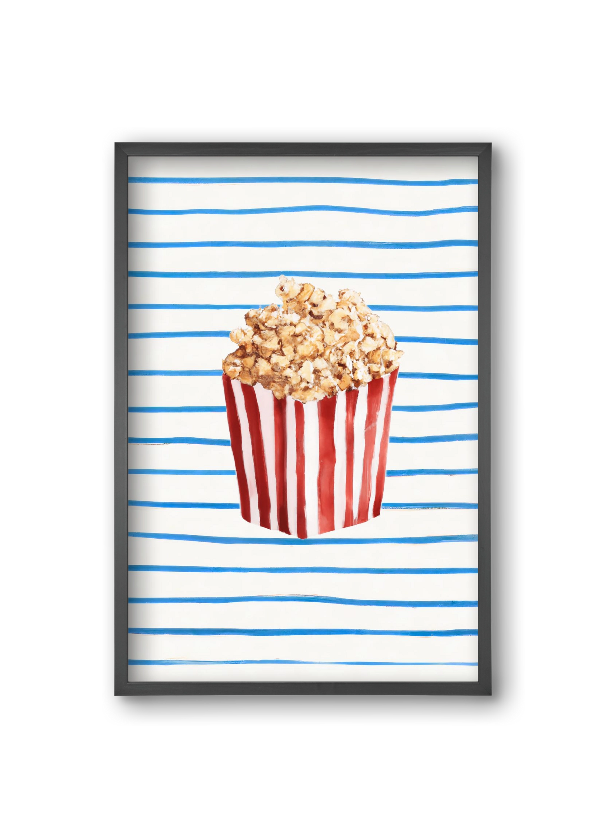 Popcorn time, 20x30 cm (20x30 cm), Fekete keret