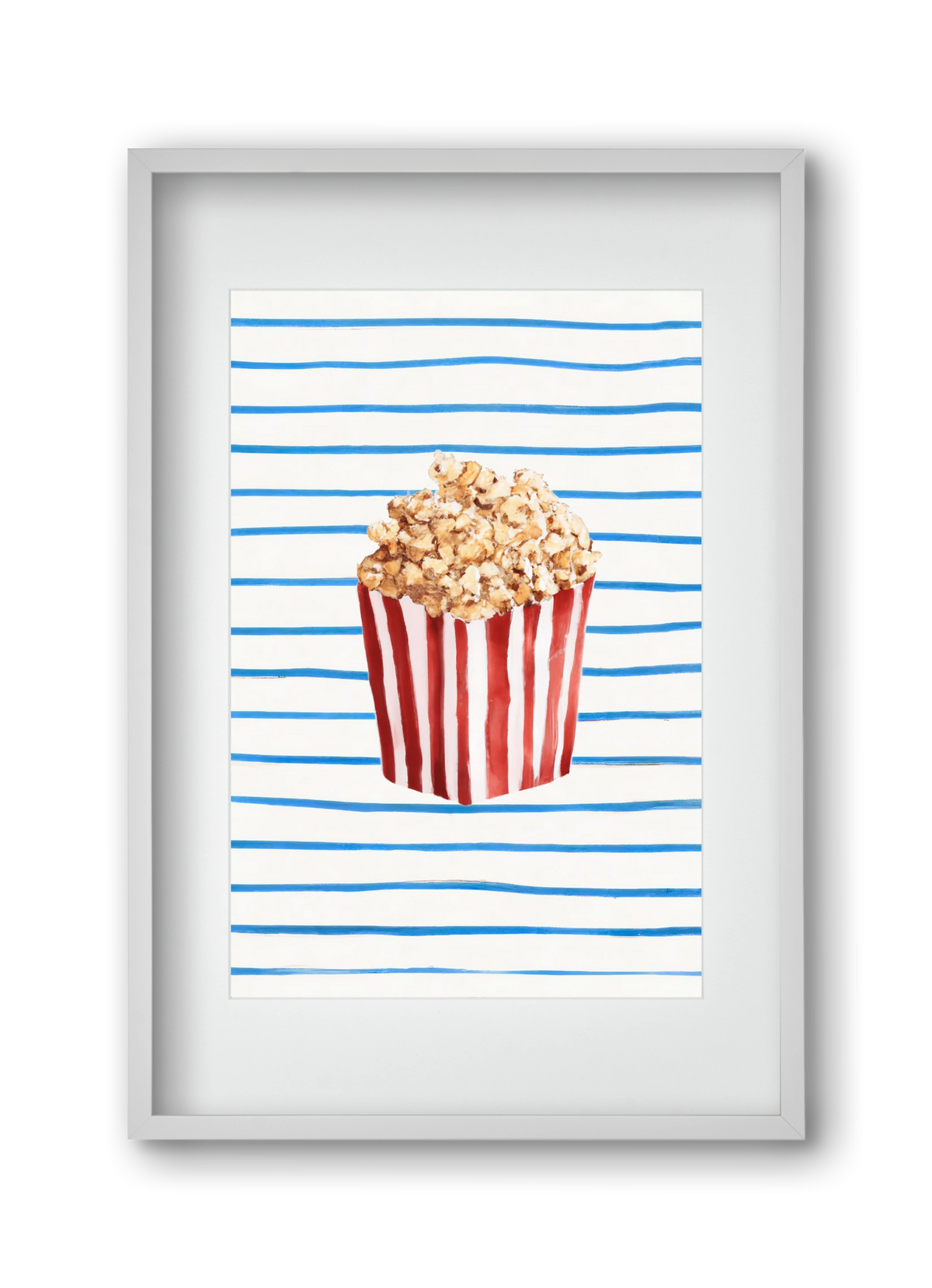 Popcorn time, 30x45 cm (20x30 cm), Fehér keret, paszpartuval
