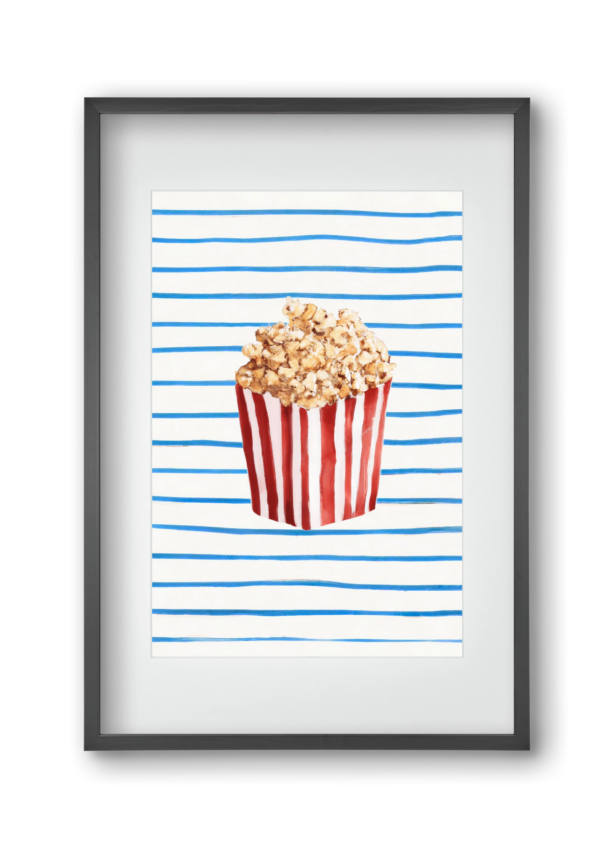 Popcorn time, 30x45 cm (20x30 cm), Fekete keret, paszpartuval