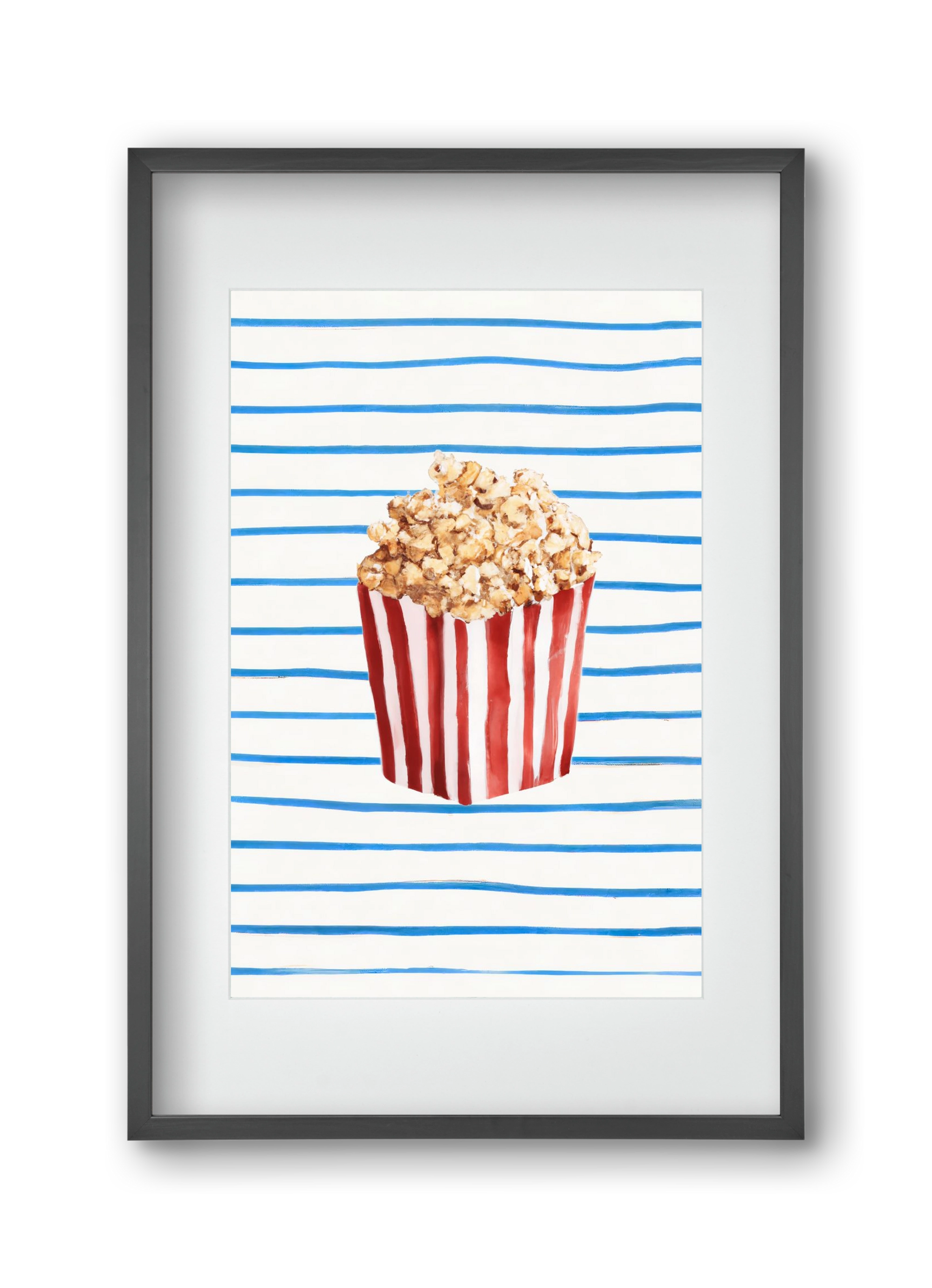 Popcorn time, 30x45 cm (20x30 cm), Fekete keret, paszpartuval