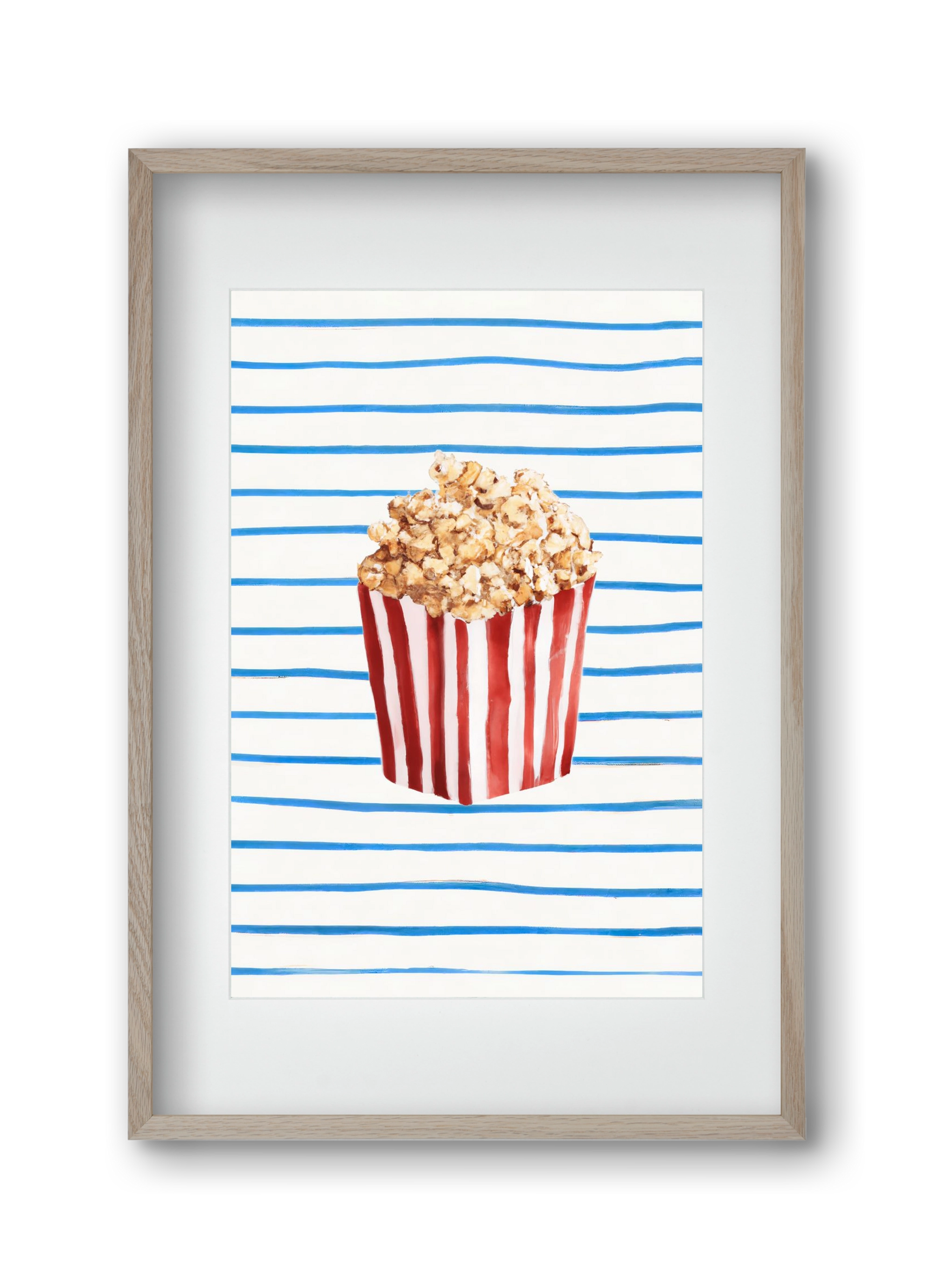 Popcorn time, 30x45 cm (20x30 cm), Tölgy keret, paszpartuval