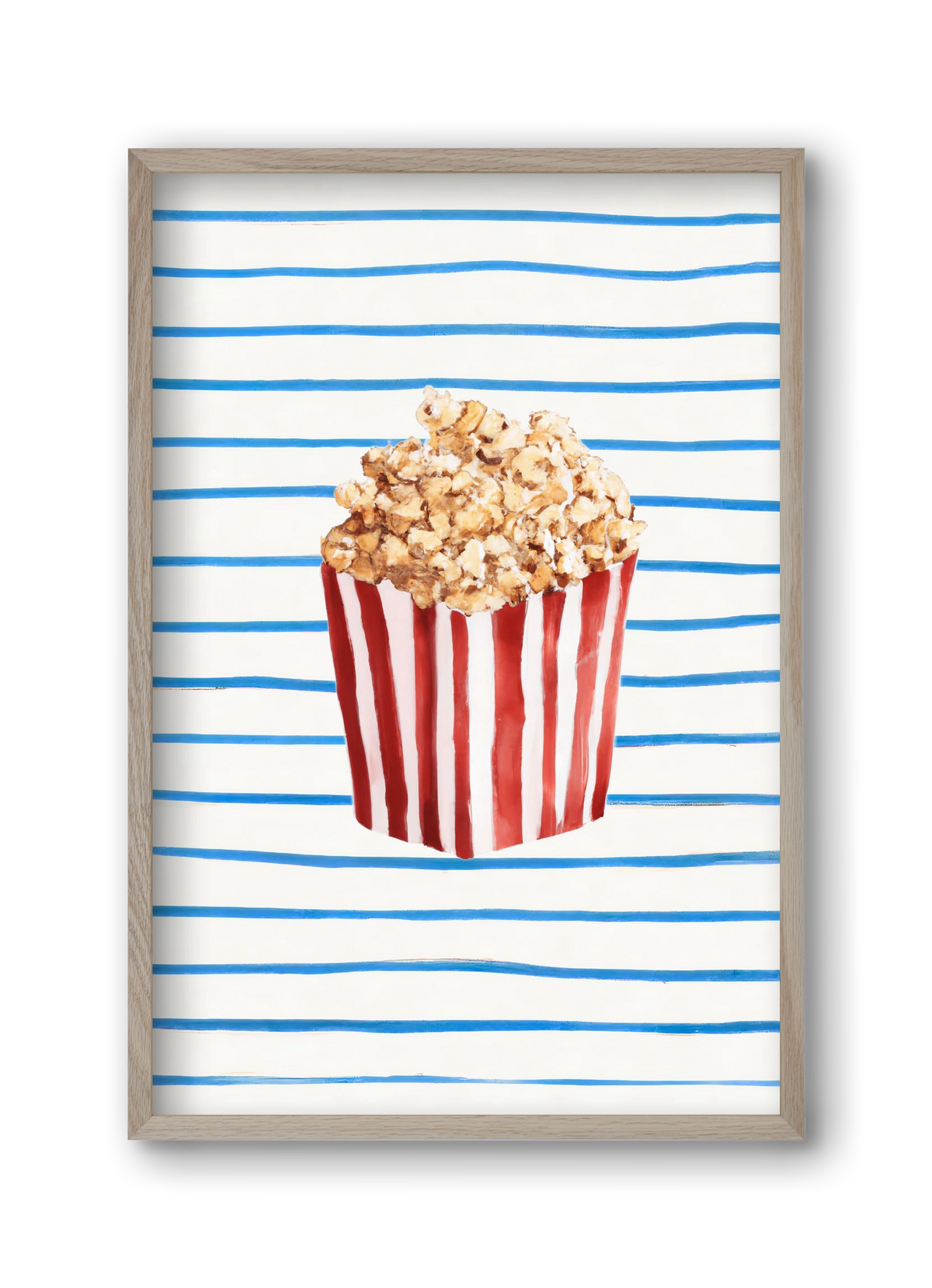 Popcorn time, 30x45 cm (30x45 cm), Tölgy keret